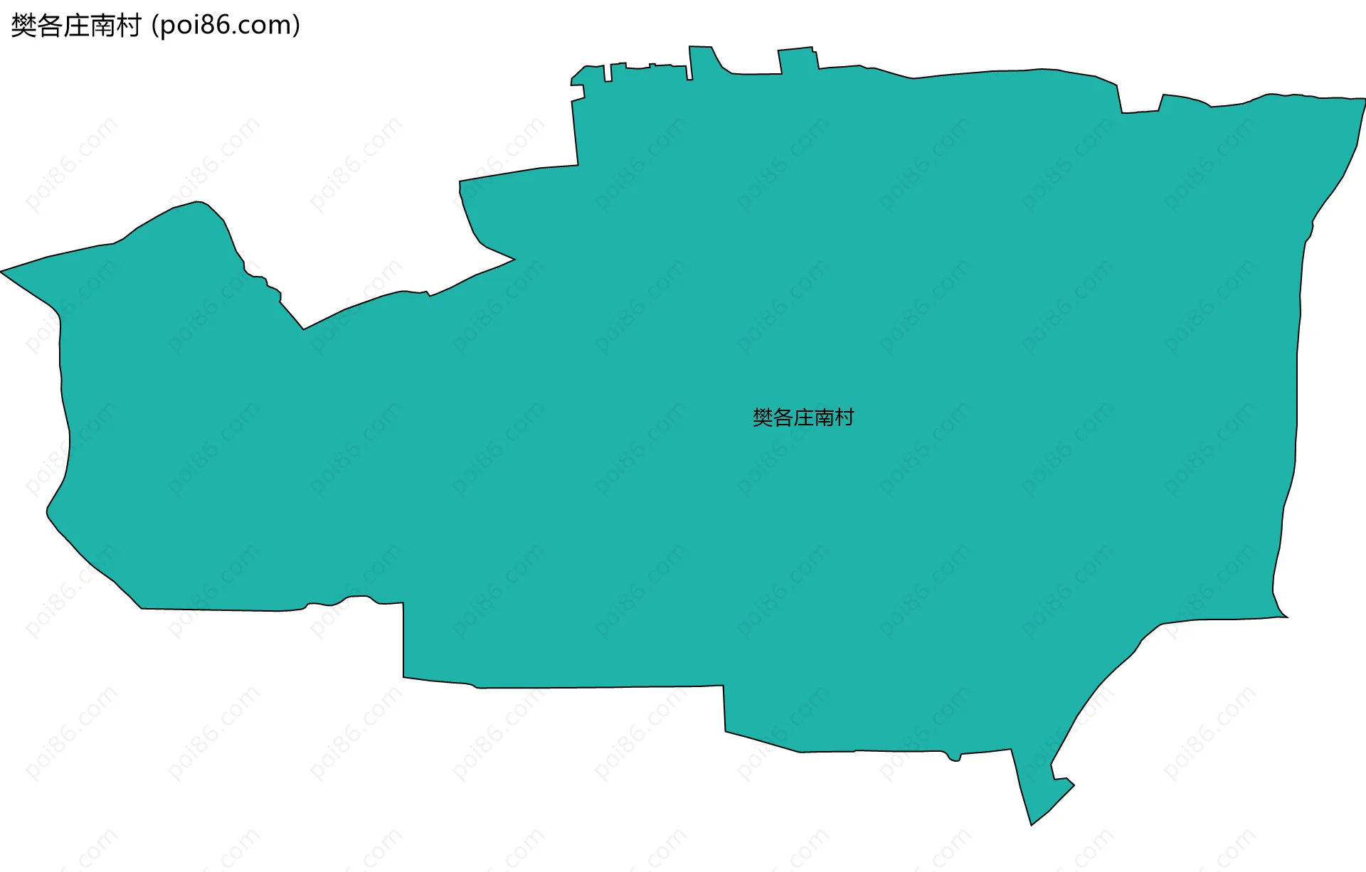 樊各庄南村边界地图