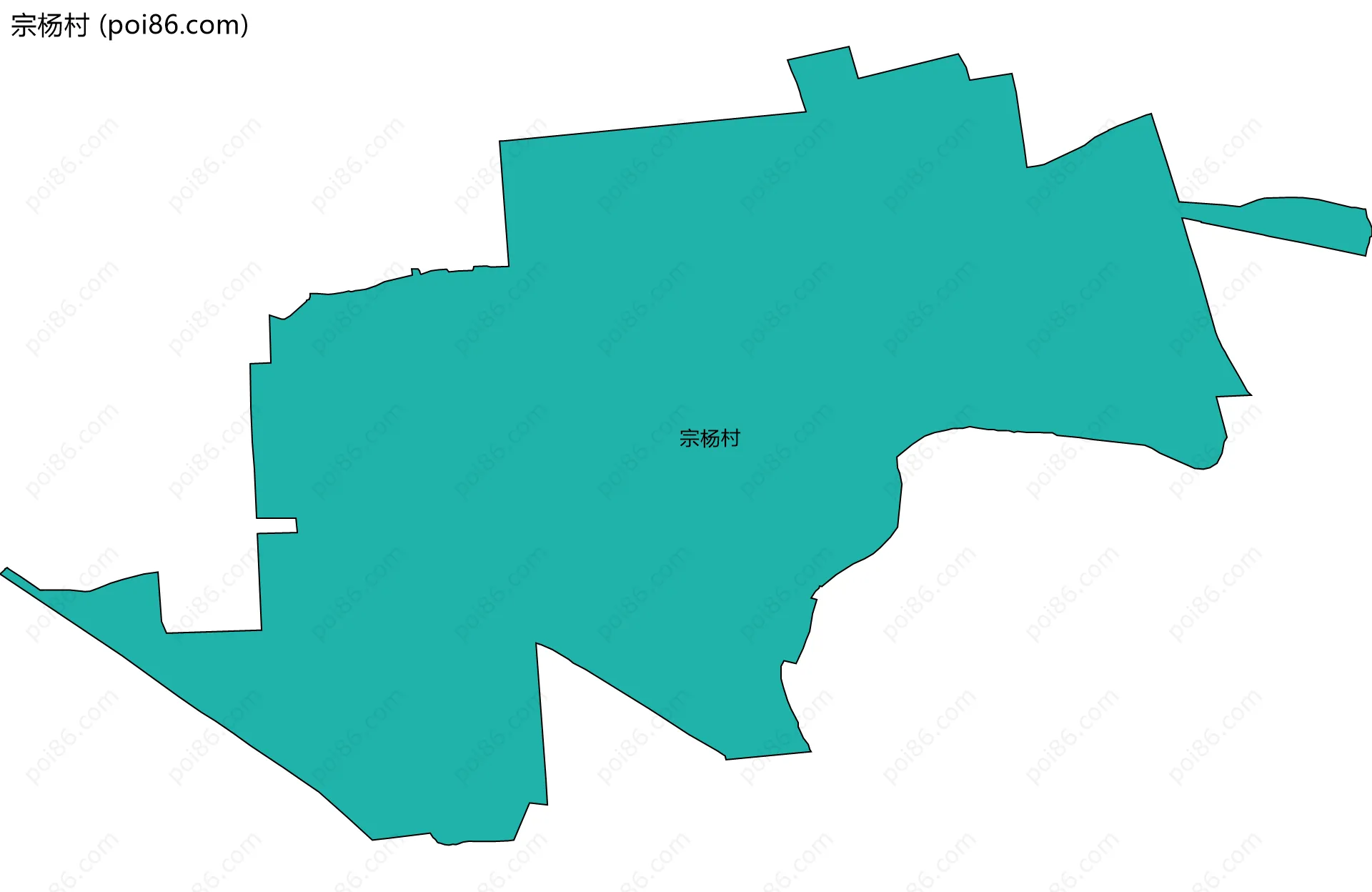 宗杨村边界地图