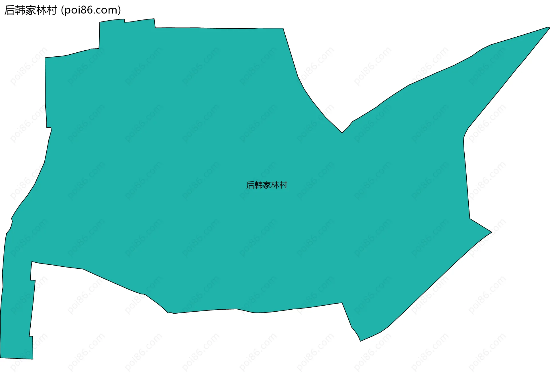 后韩家林村边界地图