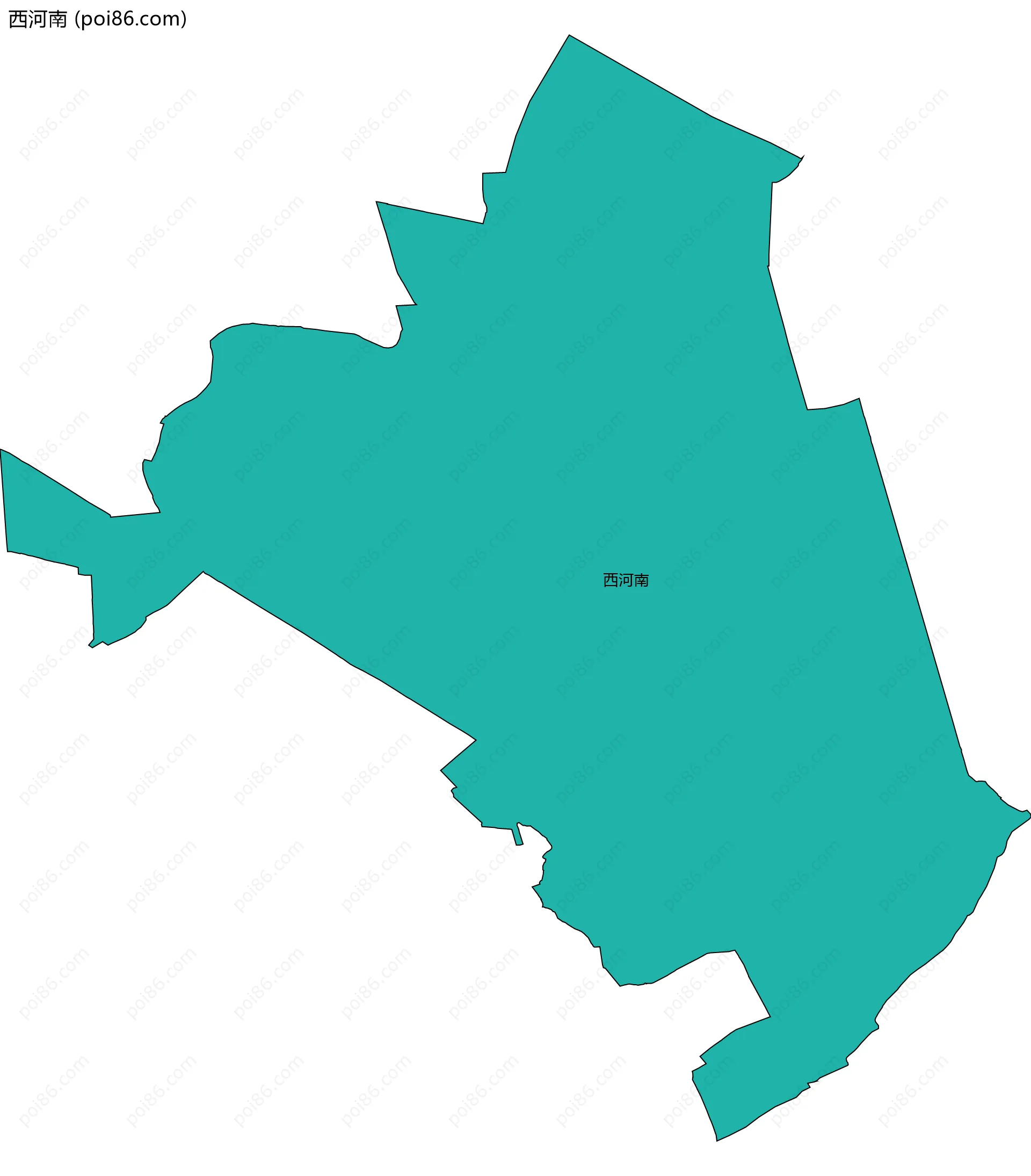 西河南边界地图