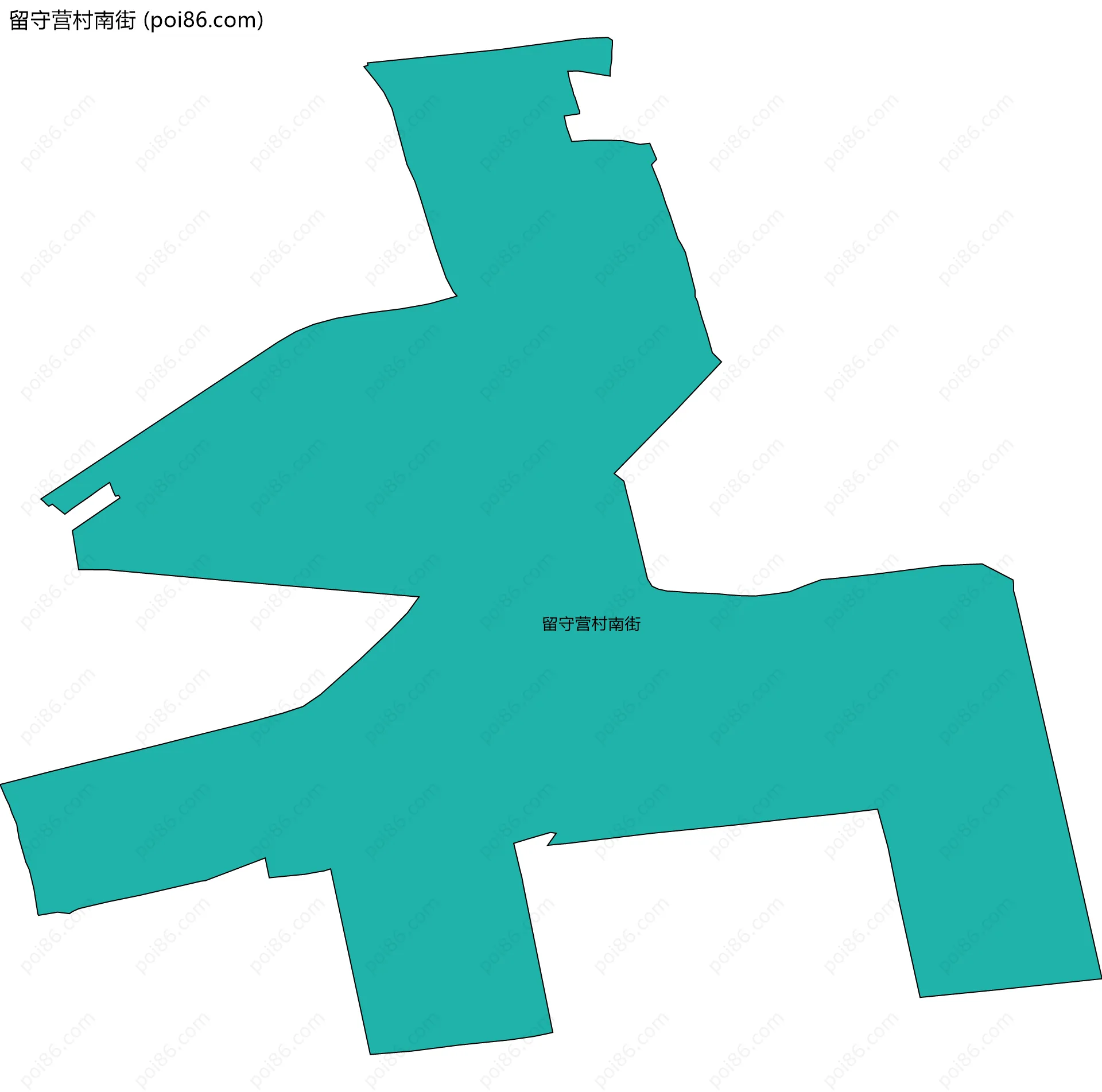 留守营村南街边界地图