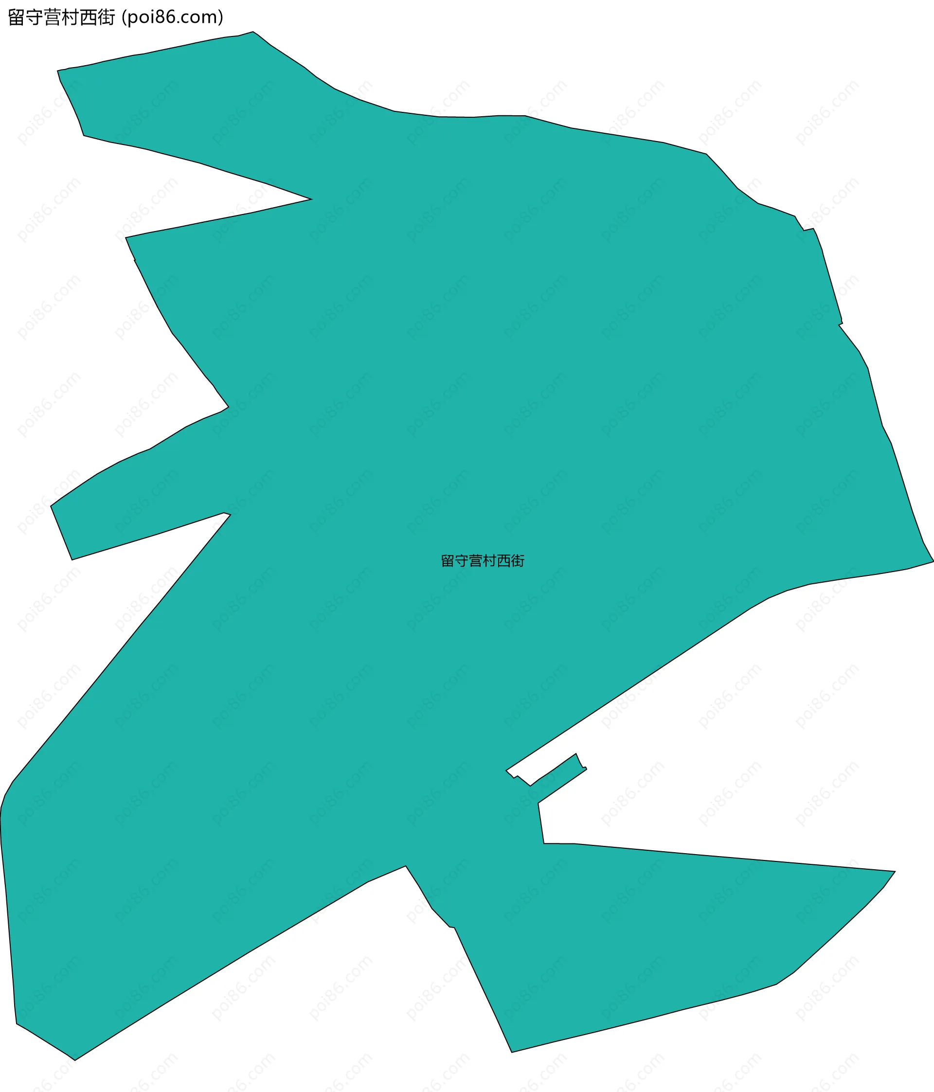 留守营村西街边界地图