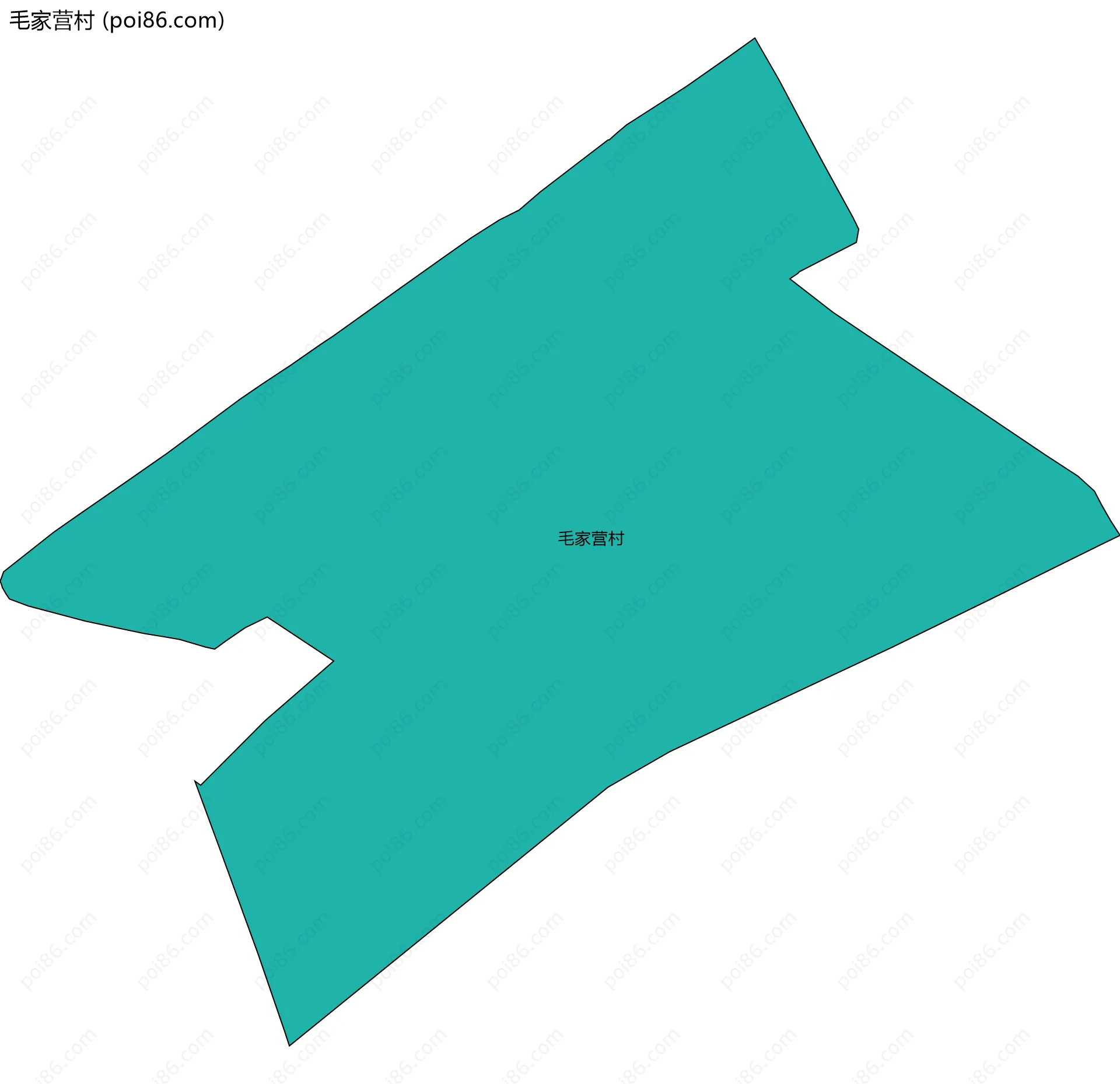 毛家营村边界地图