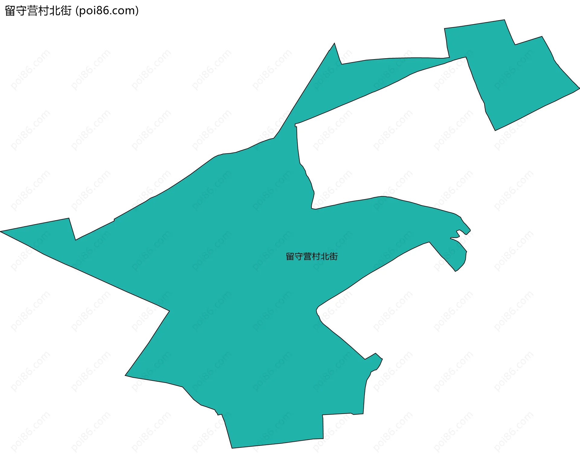 留守营村北街边界地图