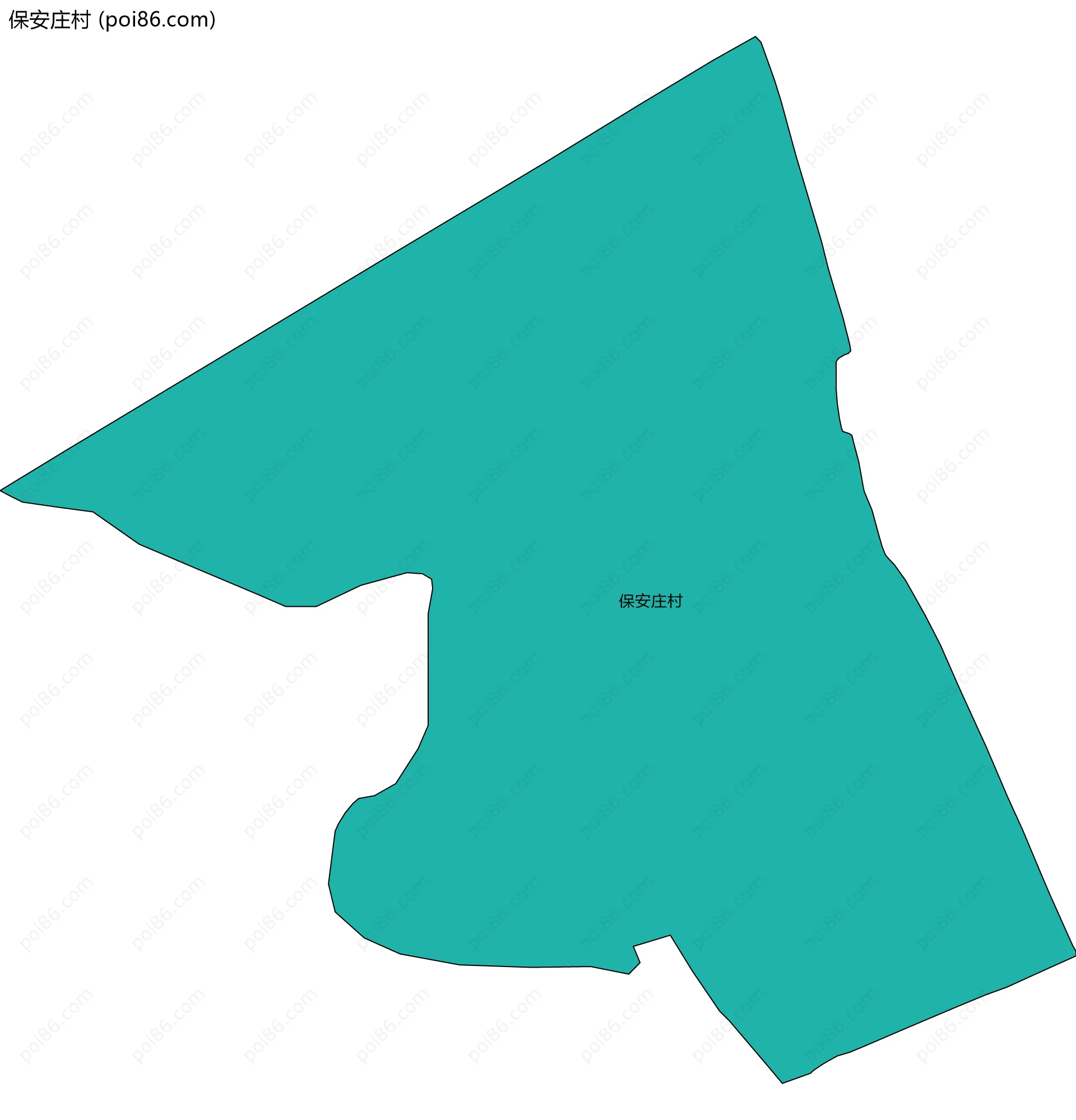保安庄村边界地图
