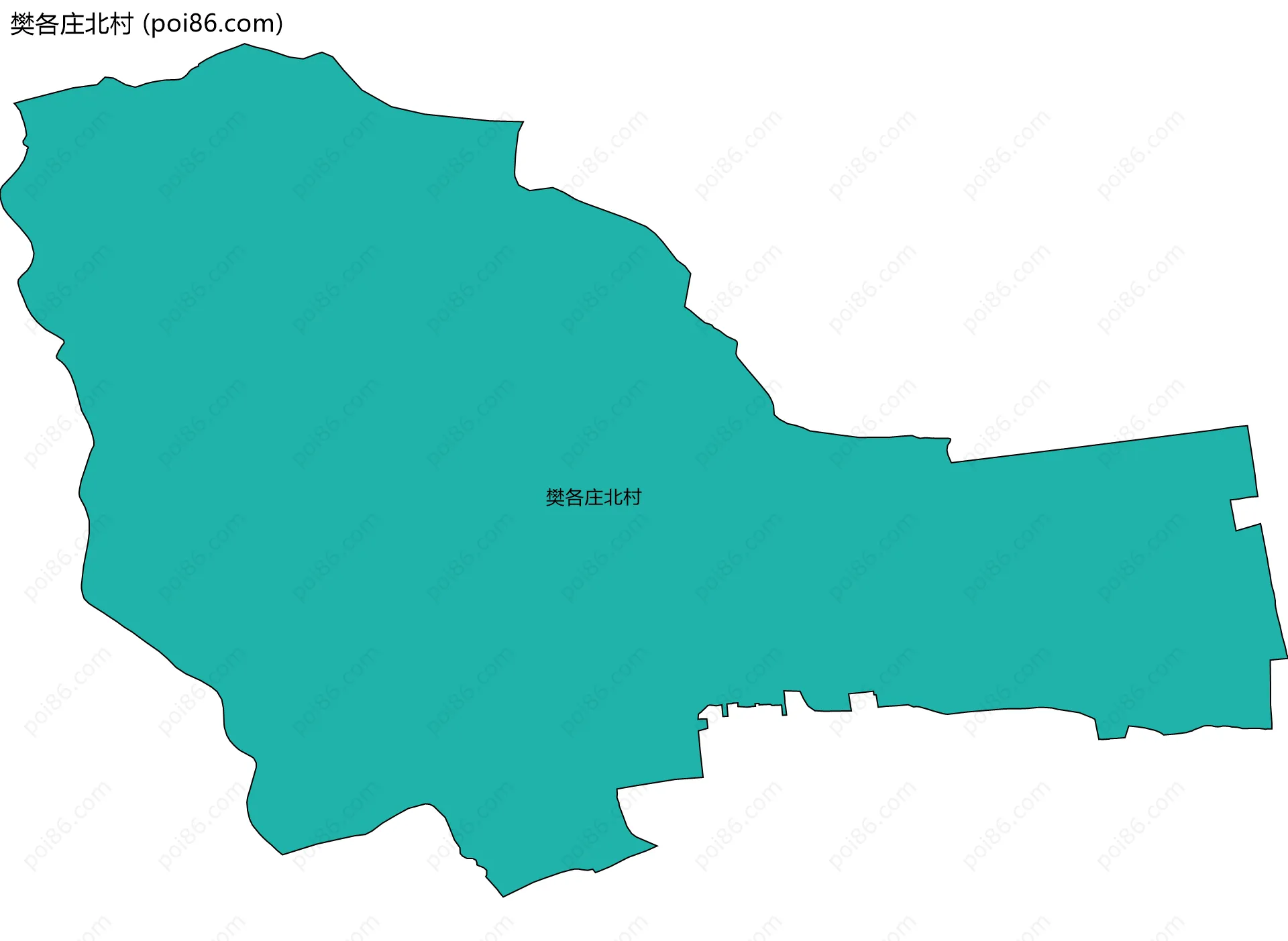 樊各庄北村边界地图