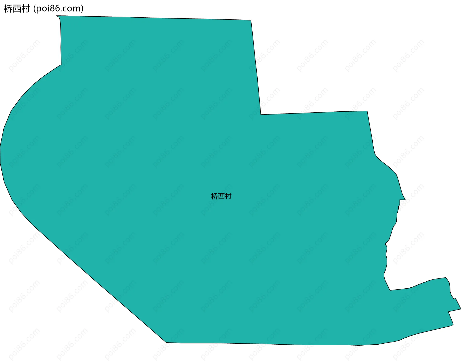 桥西村边界地图