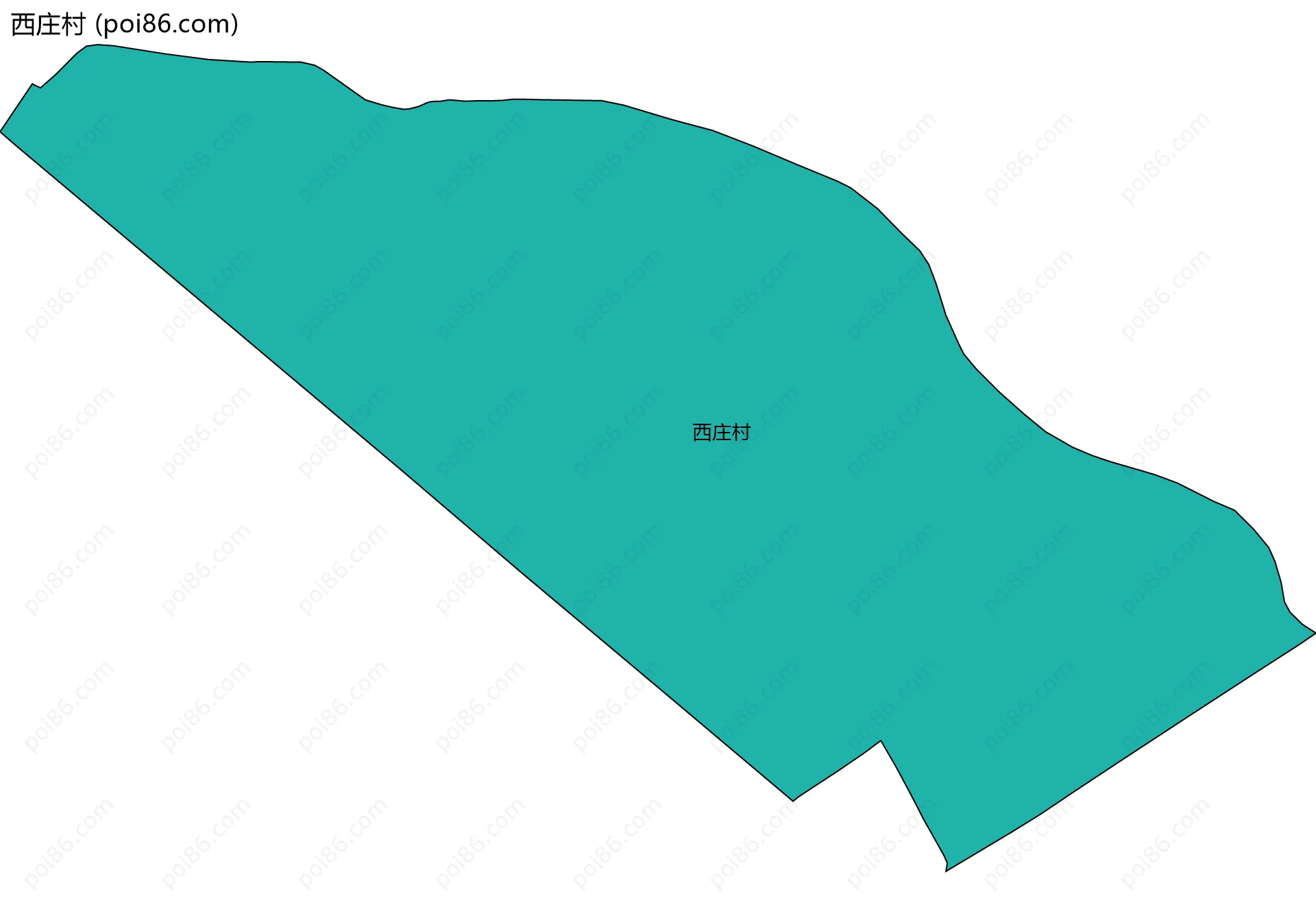 西庄村边界地图