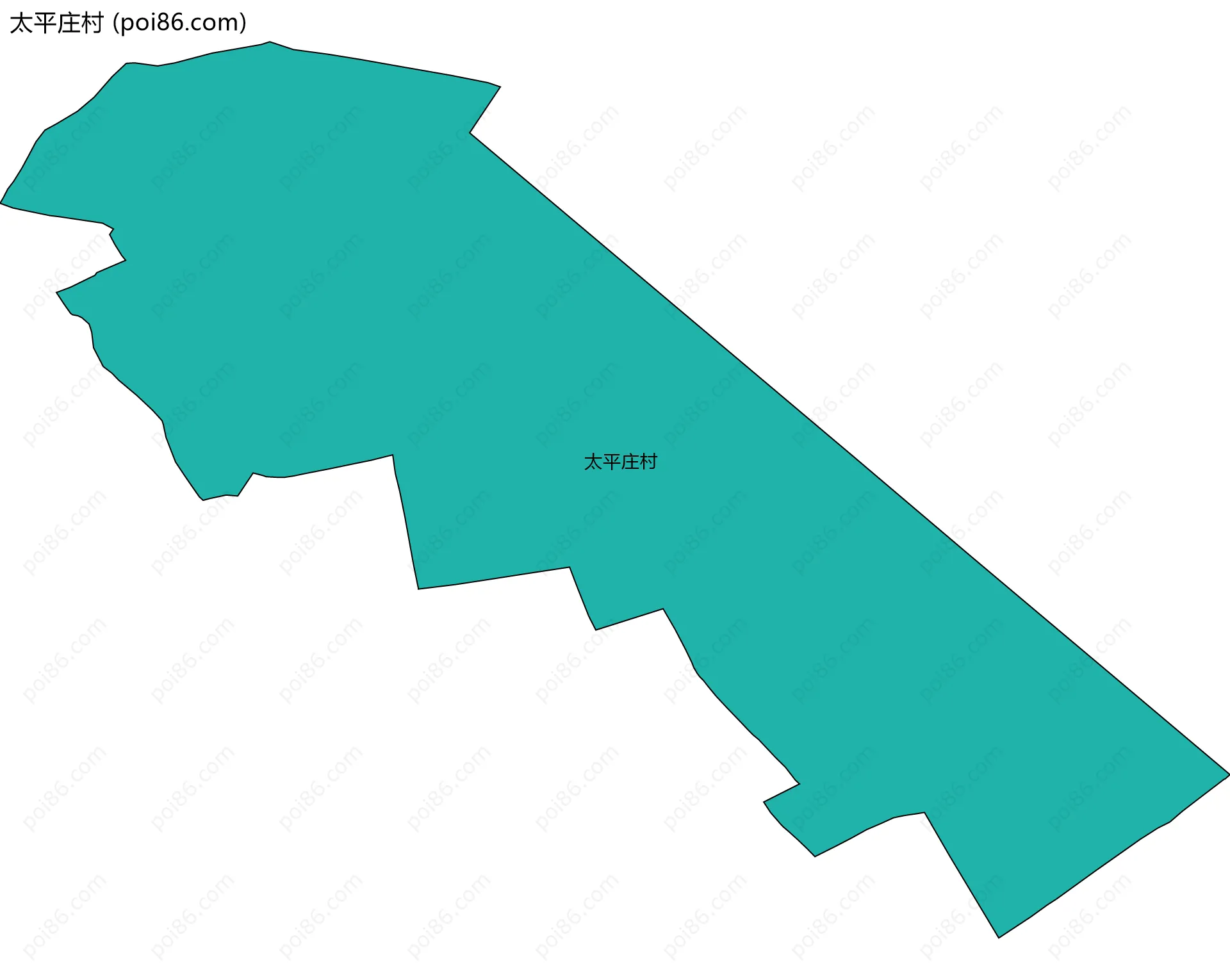 太平庄村边界地图
