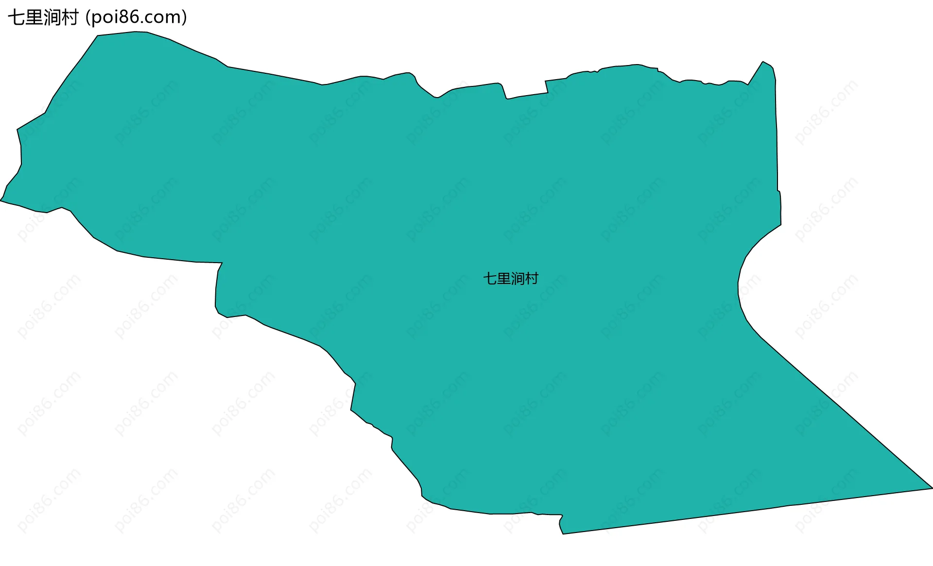 七里涧村边界地图