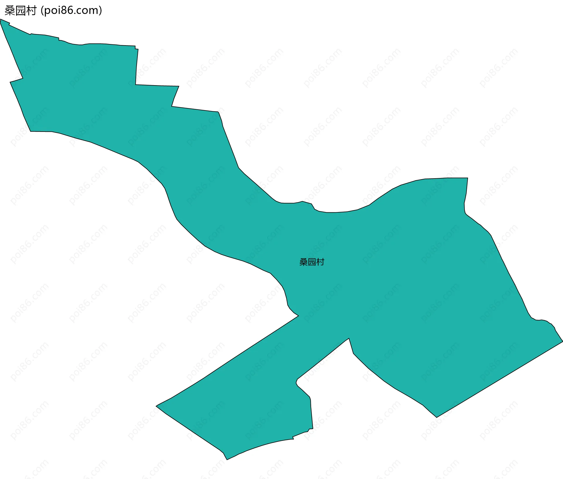 桑园村边界地图