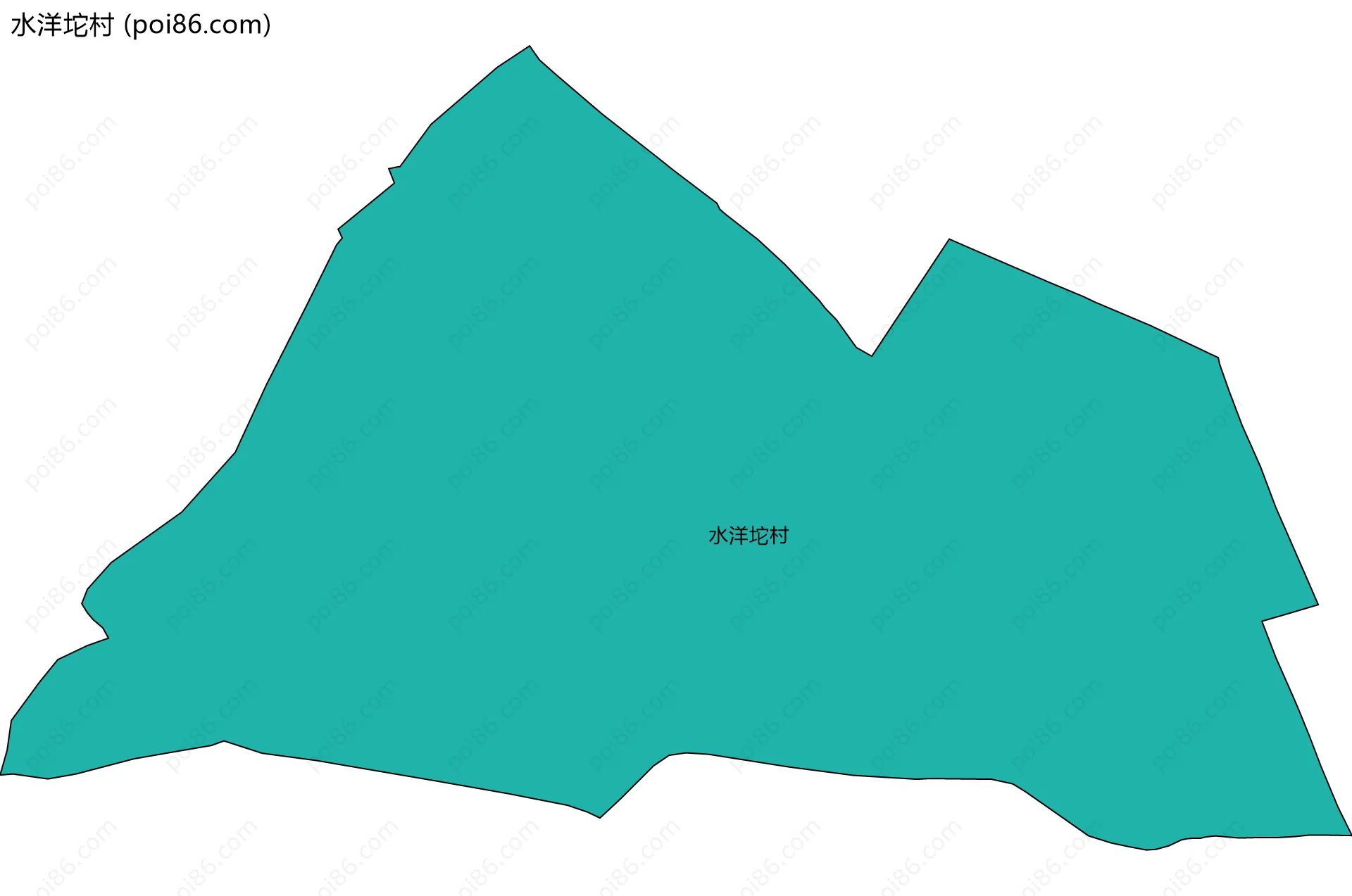 水洋坨村边界地图