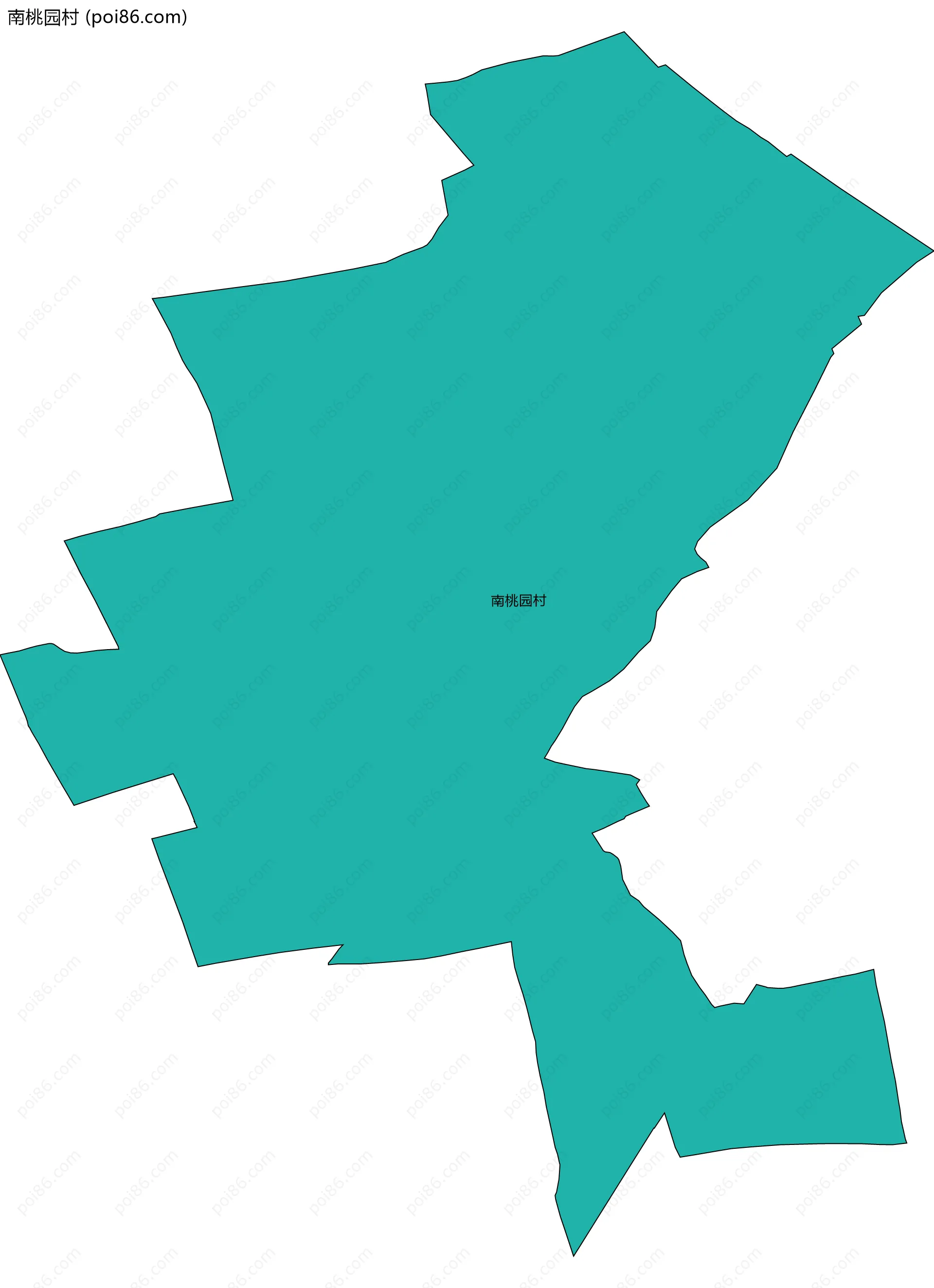 南桃园村边界地图