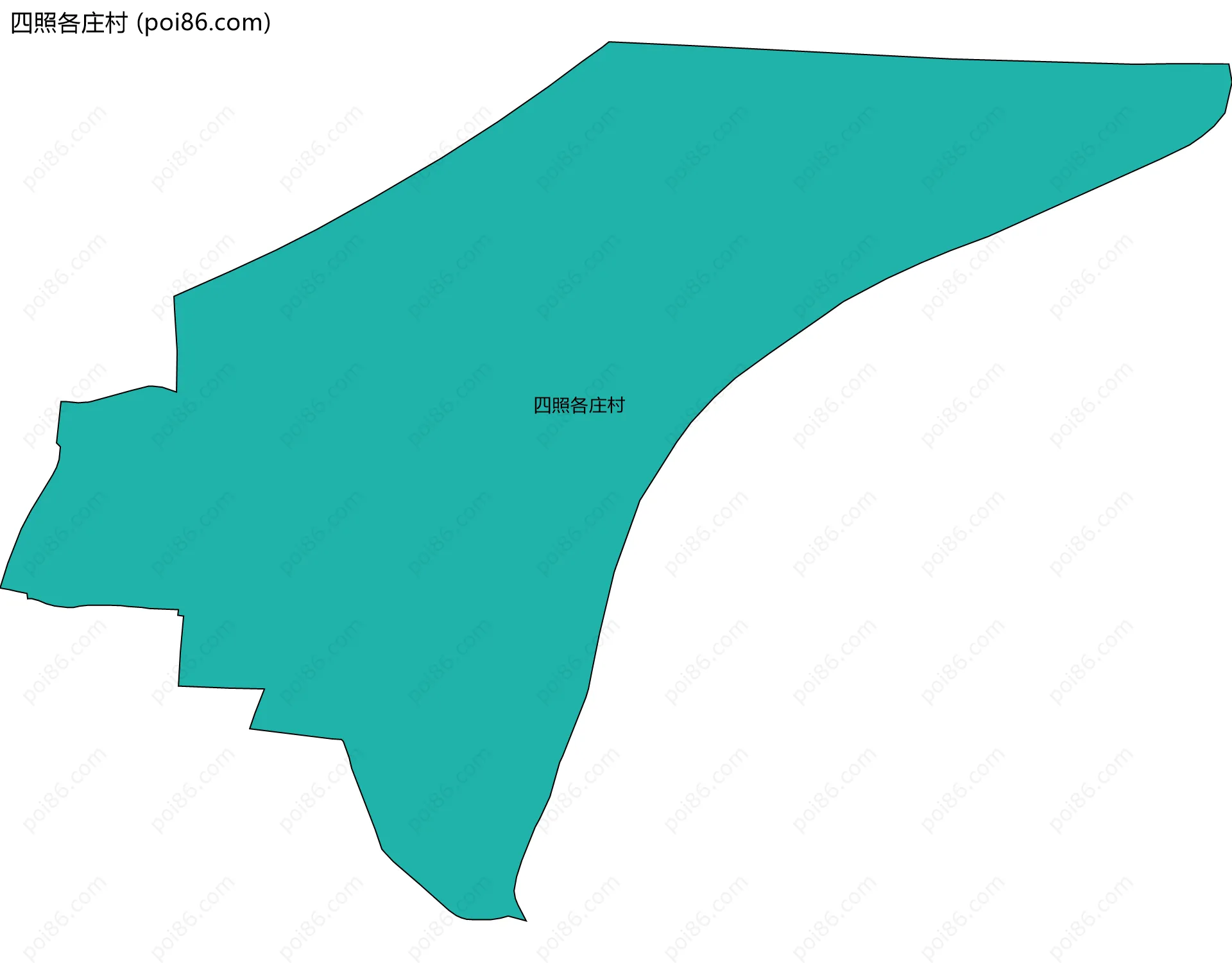 四照各庄村边界地图
