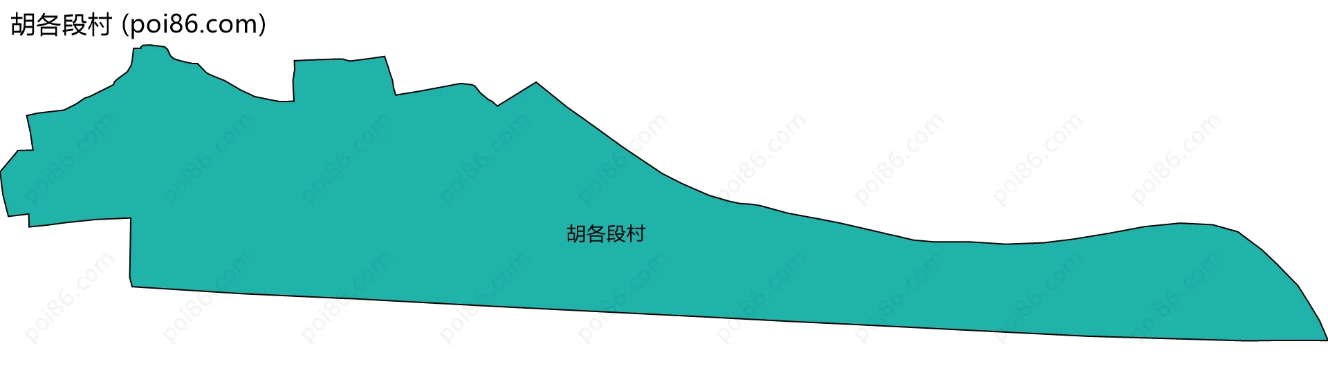 胡各段村边界地图