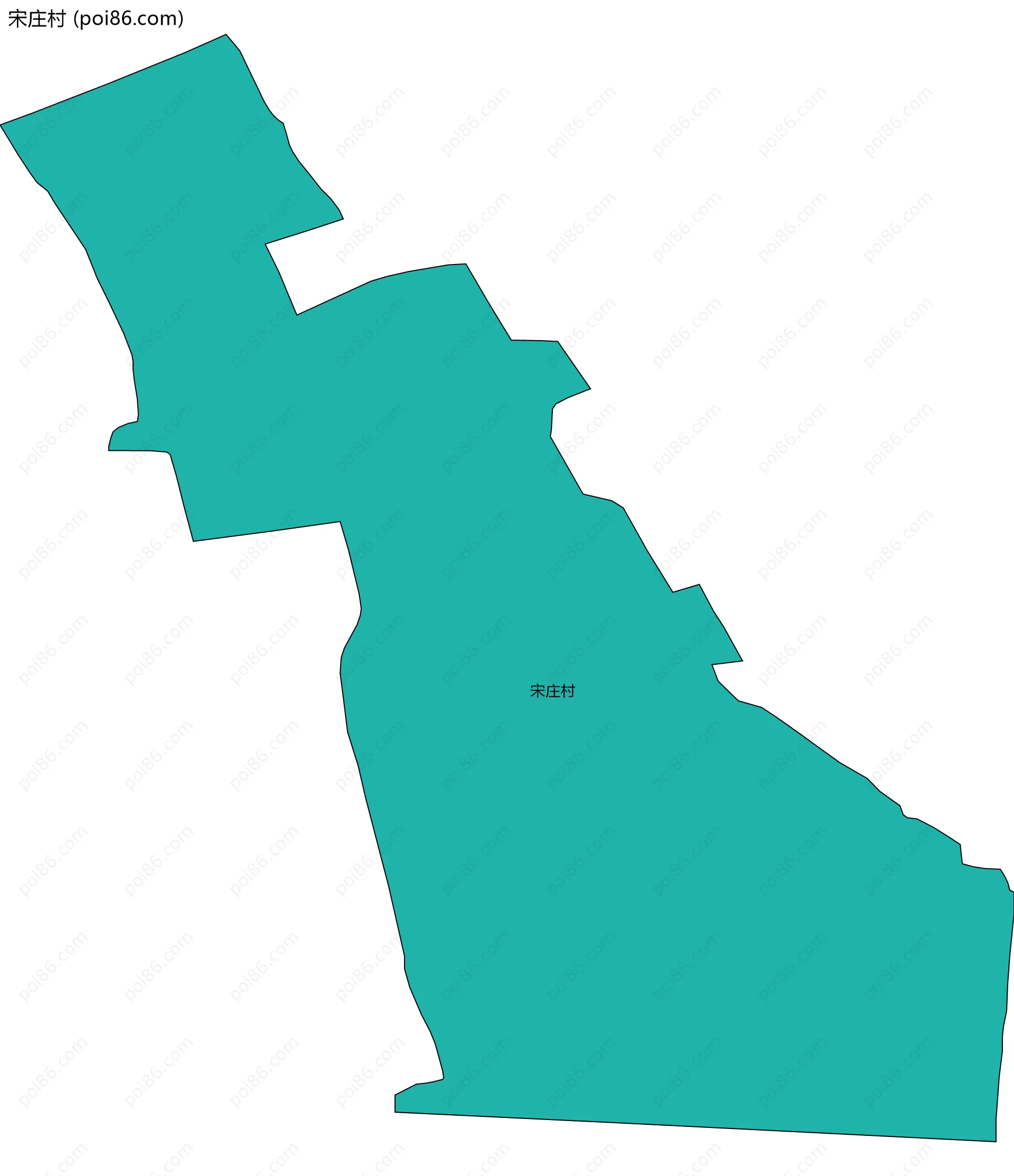 宋庄村边界地图