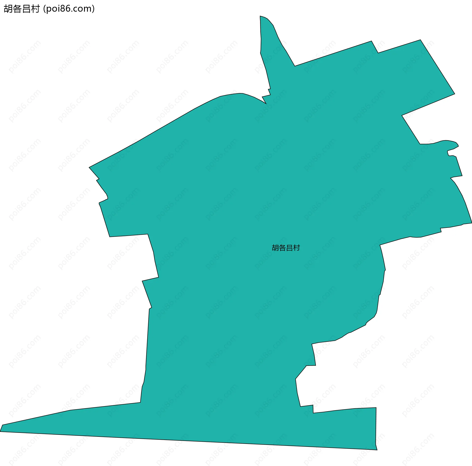 胡各吕村边界地图