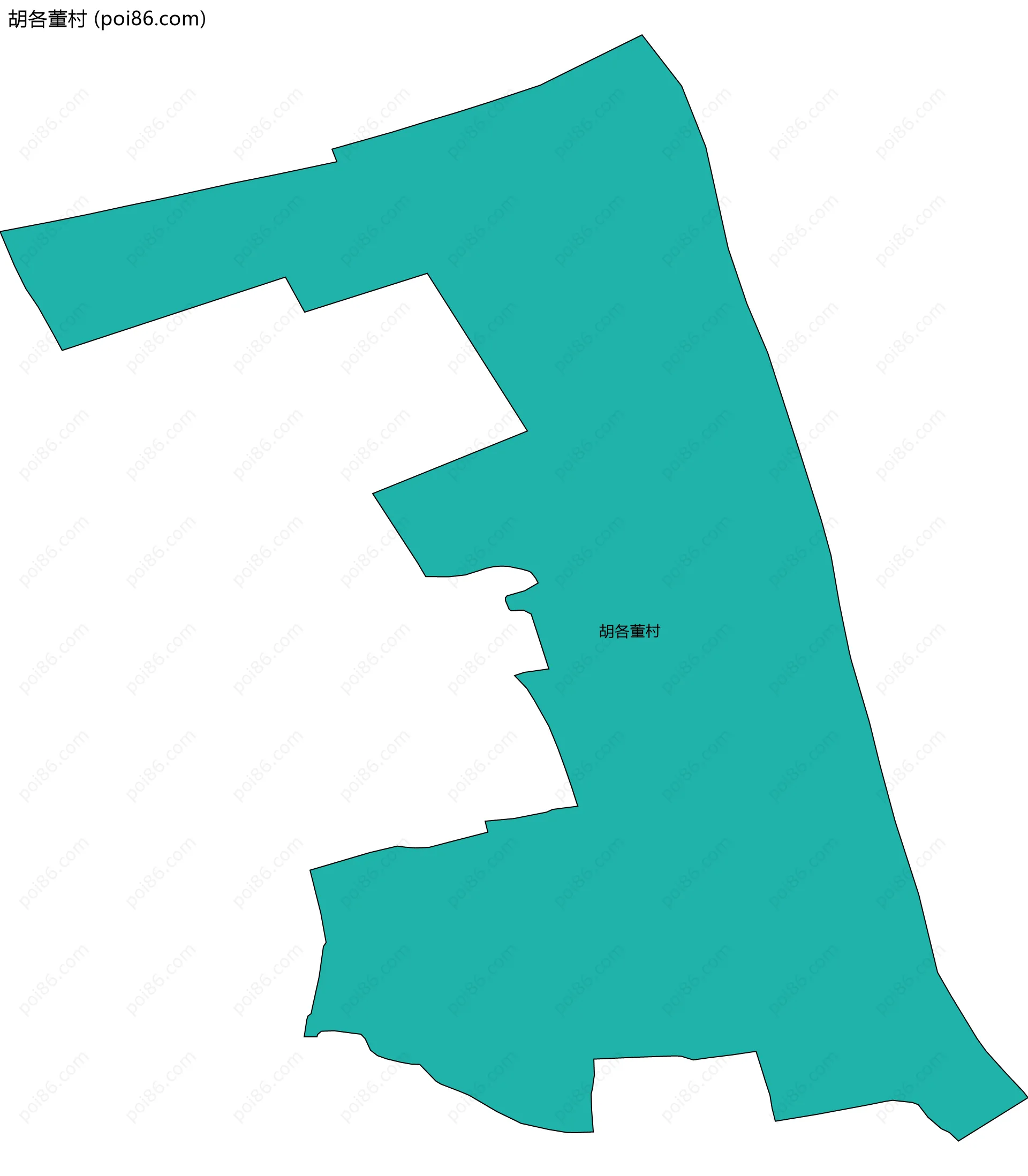 胡各董村边界地图
