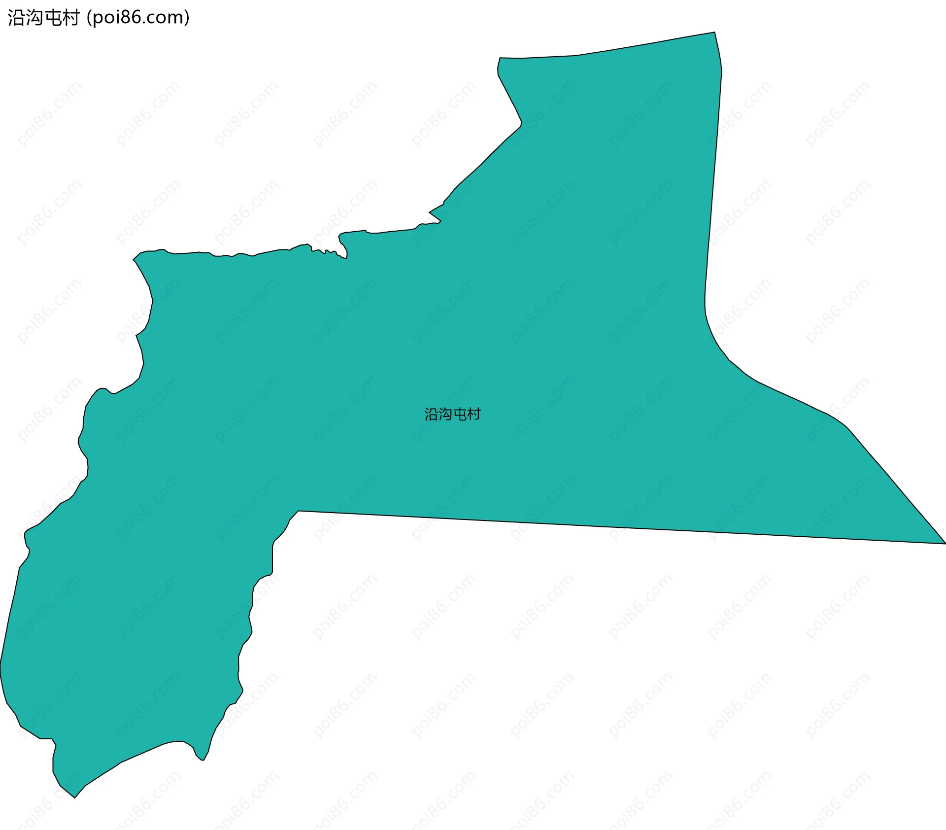 沿沟屯村边界地图