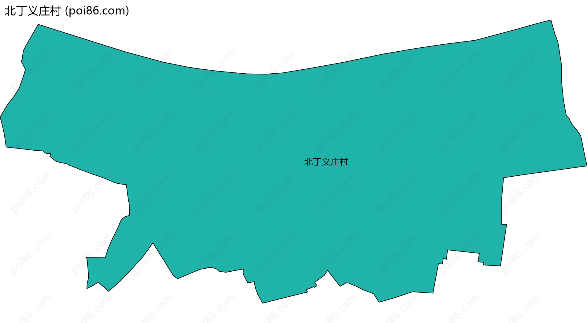 北丁义庄村边界地图