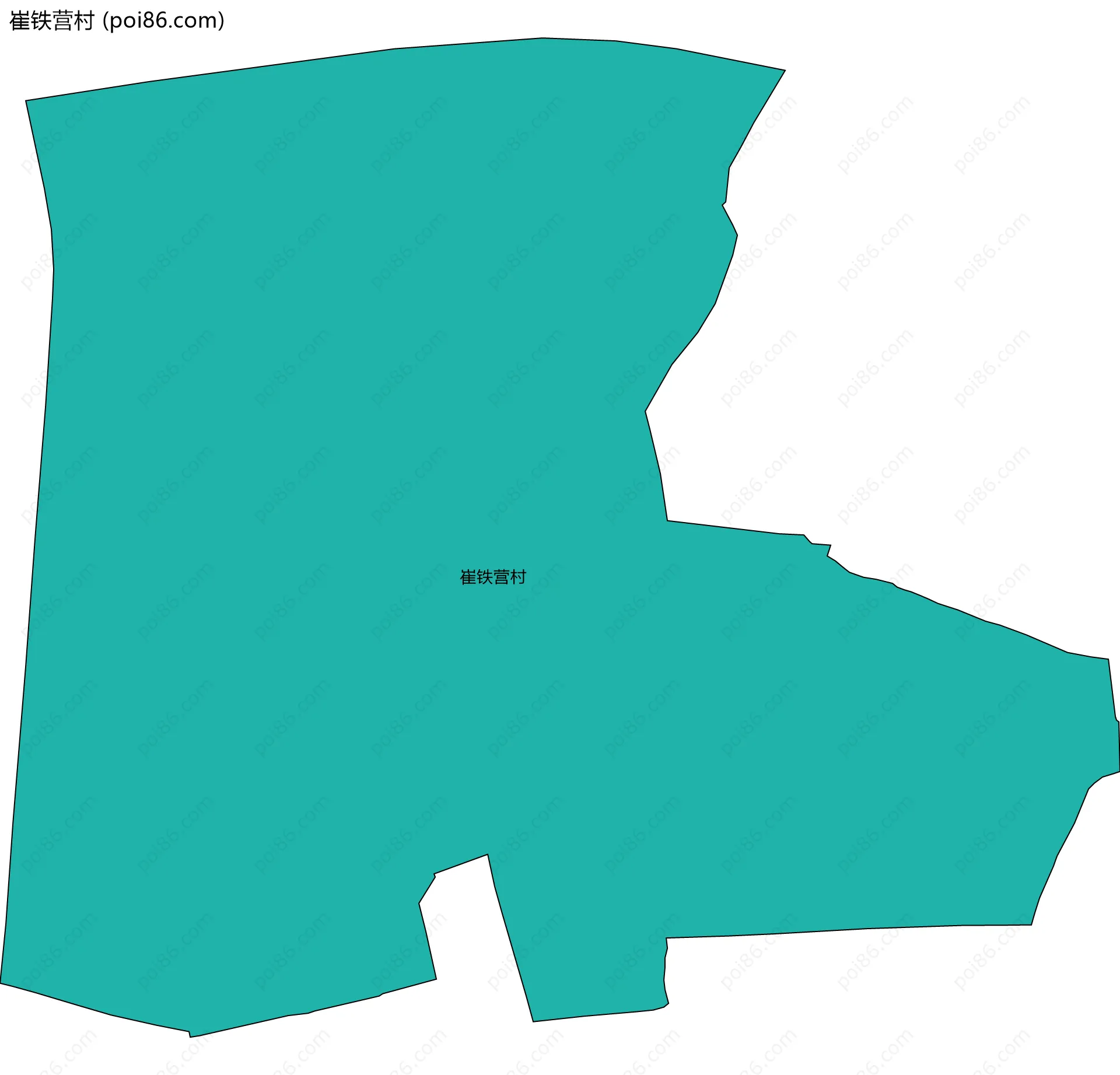 崔铁营村边界地图