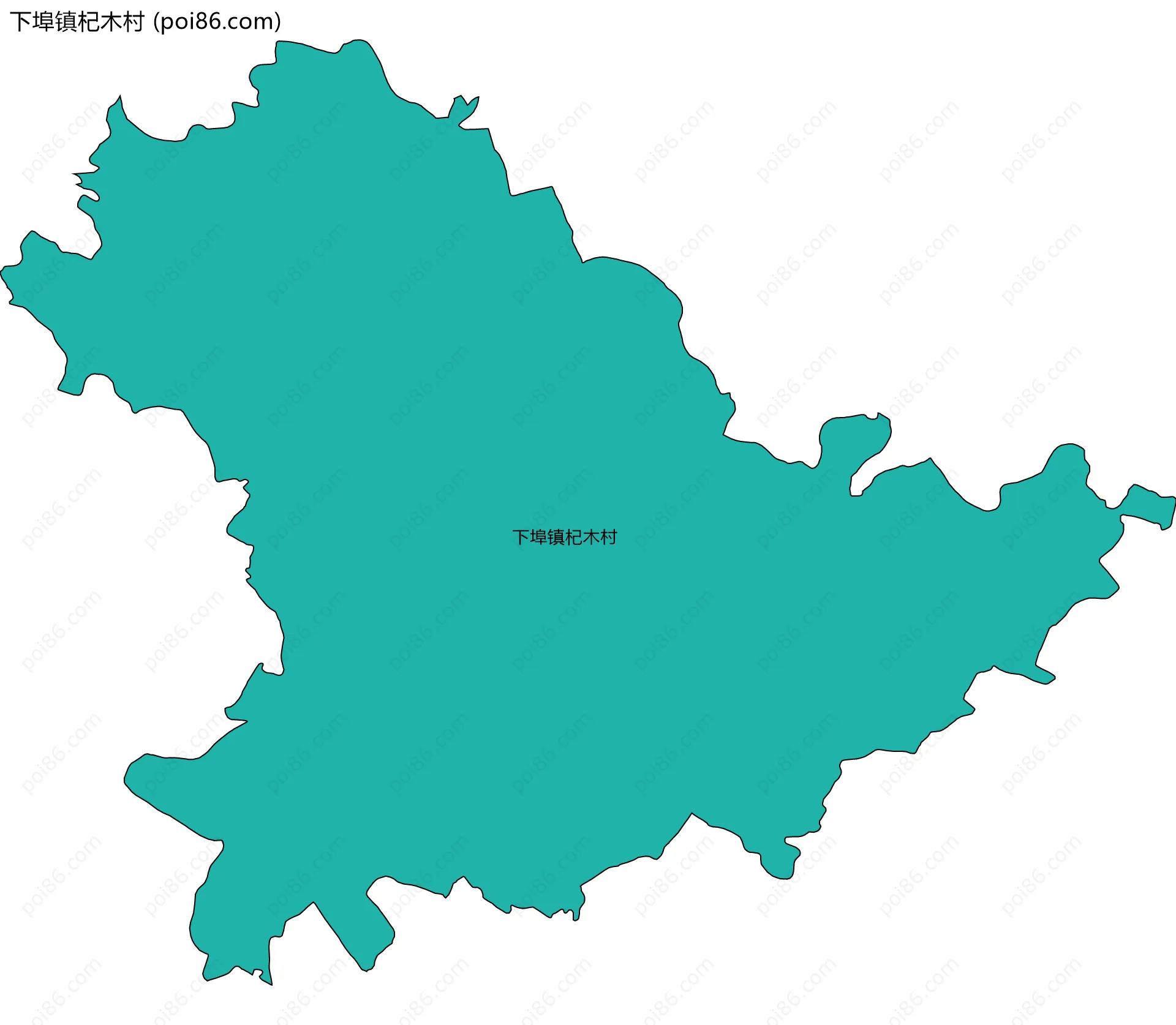 下埠镇杞木村边界地图