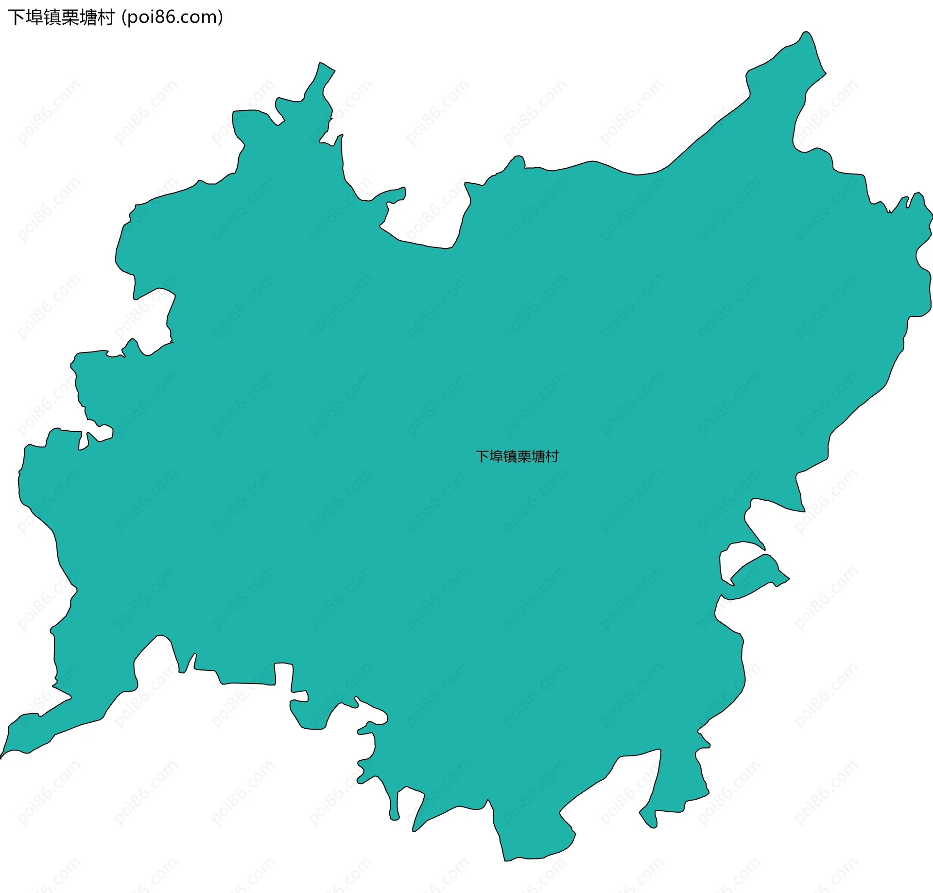 下埠镇栗塘村边界地图