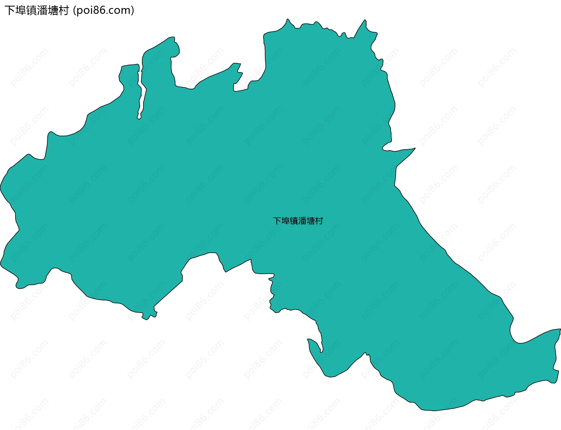 下埠镇潘塘村边界地图