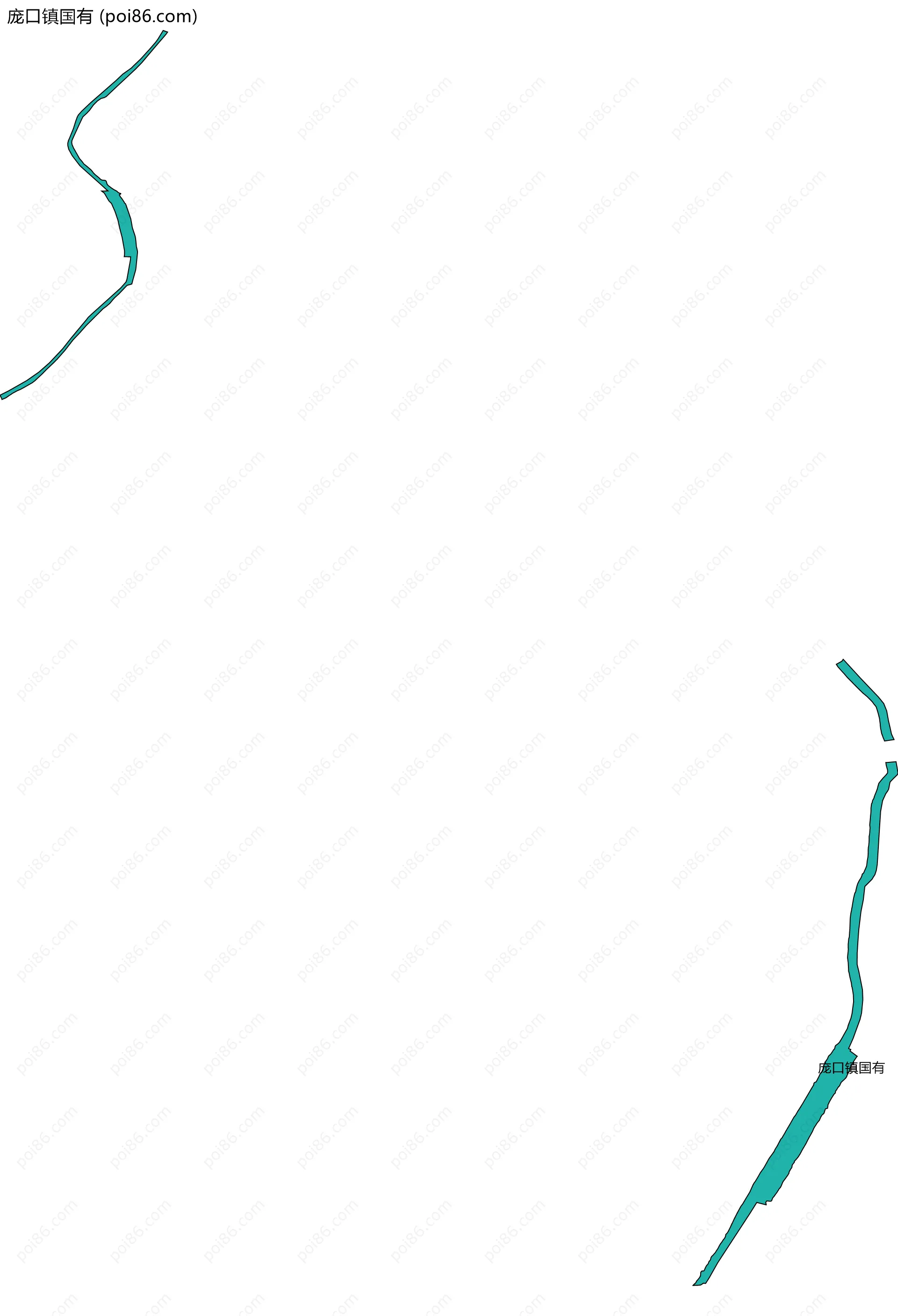 庞口镇国有边界地图(五级行政区划)