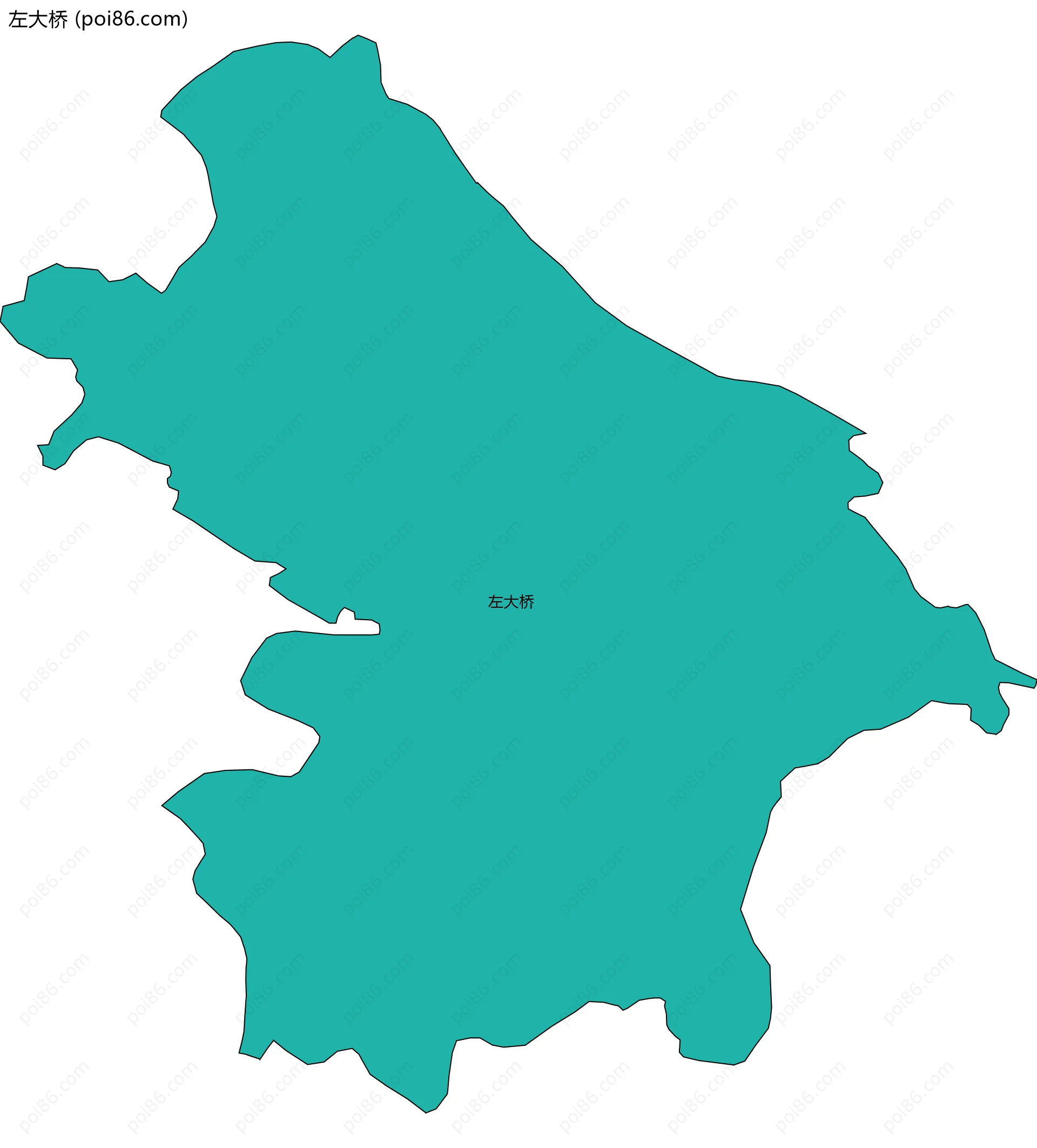 左大桥边界地图