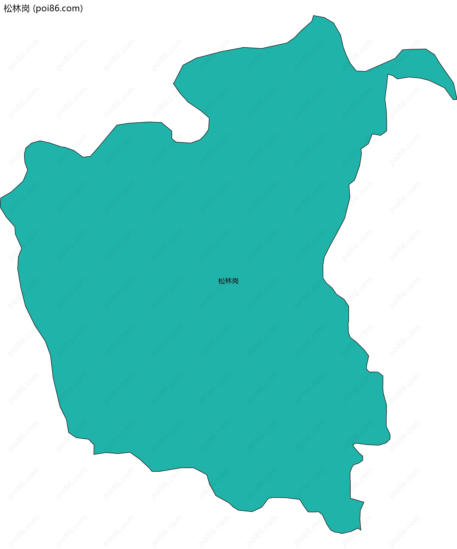 松林岗边界地图