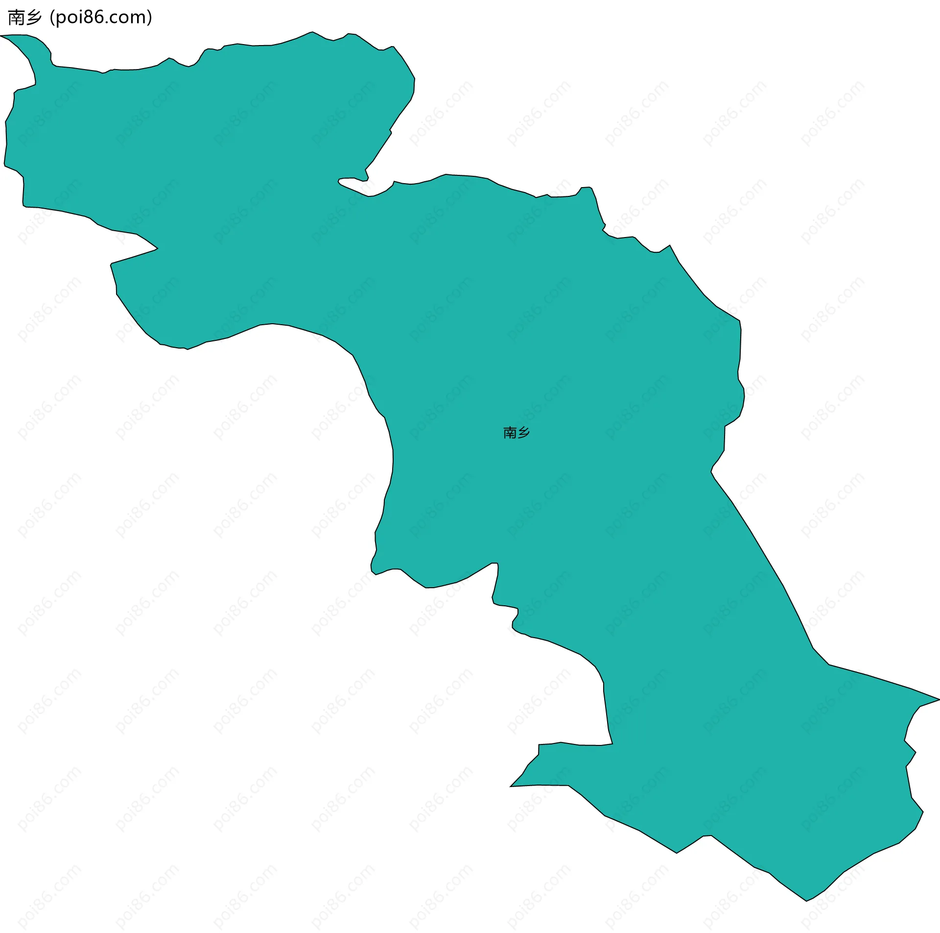 南乡边界地图