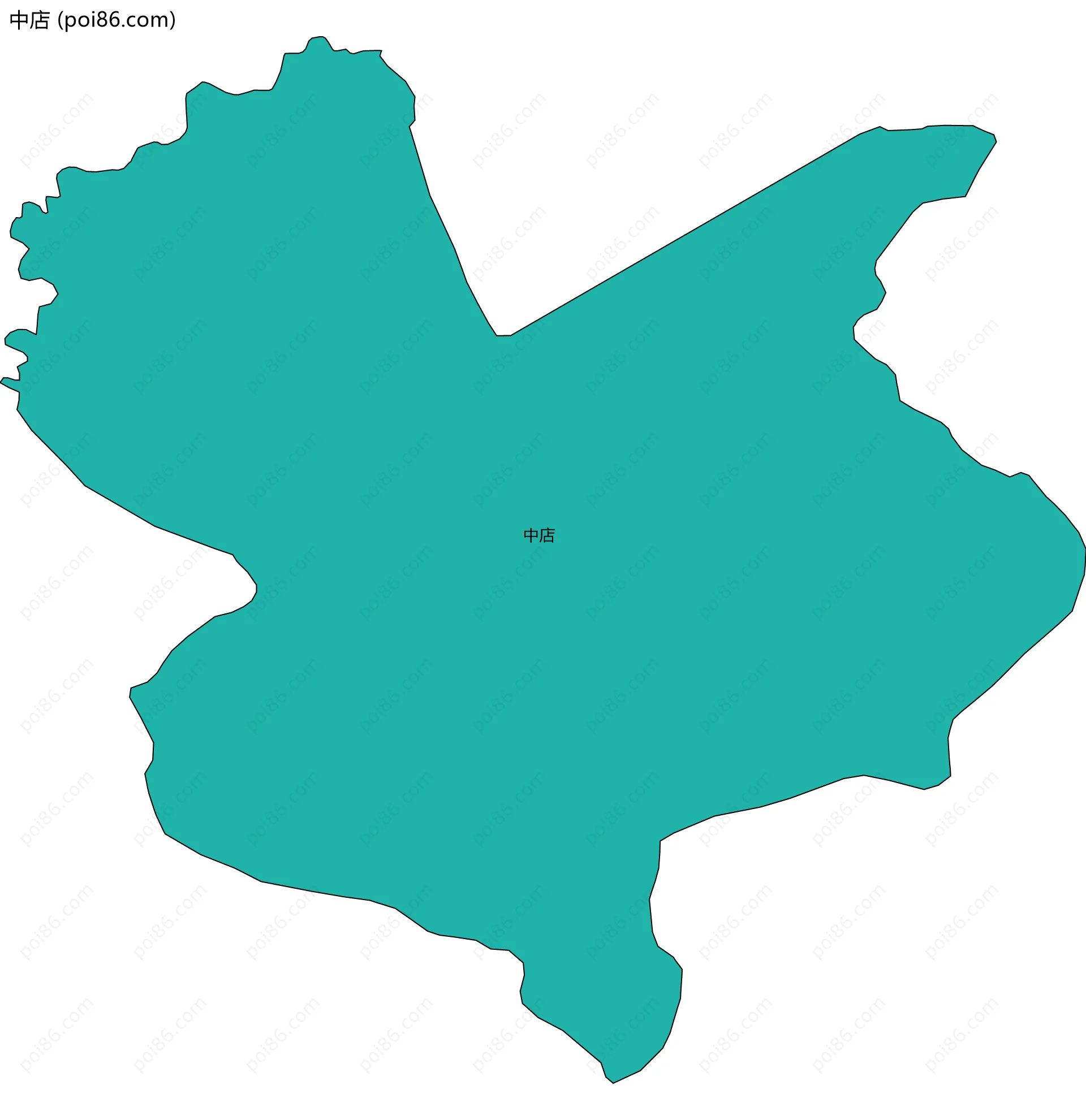 中店边界地图