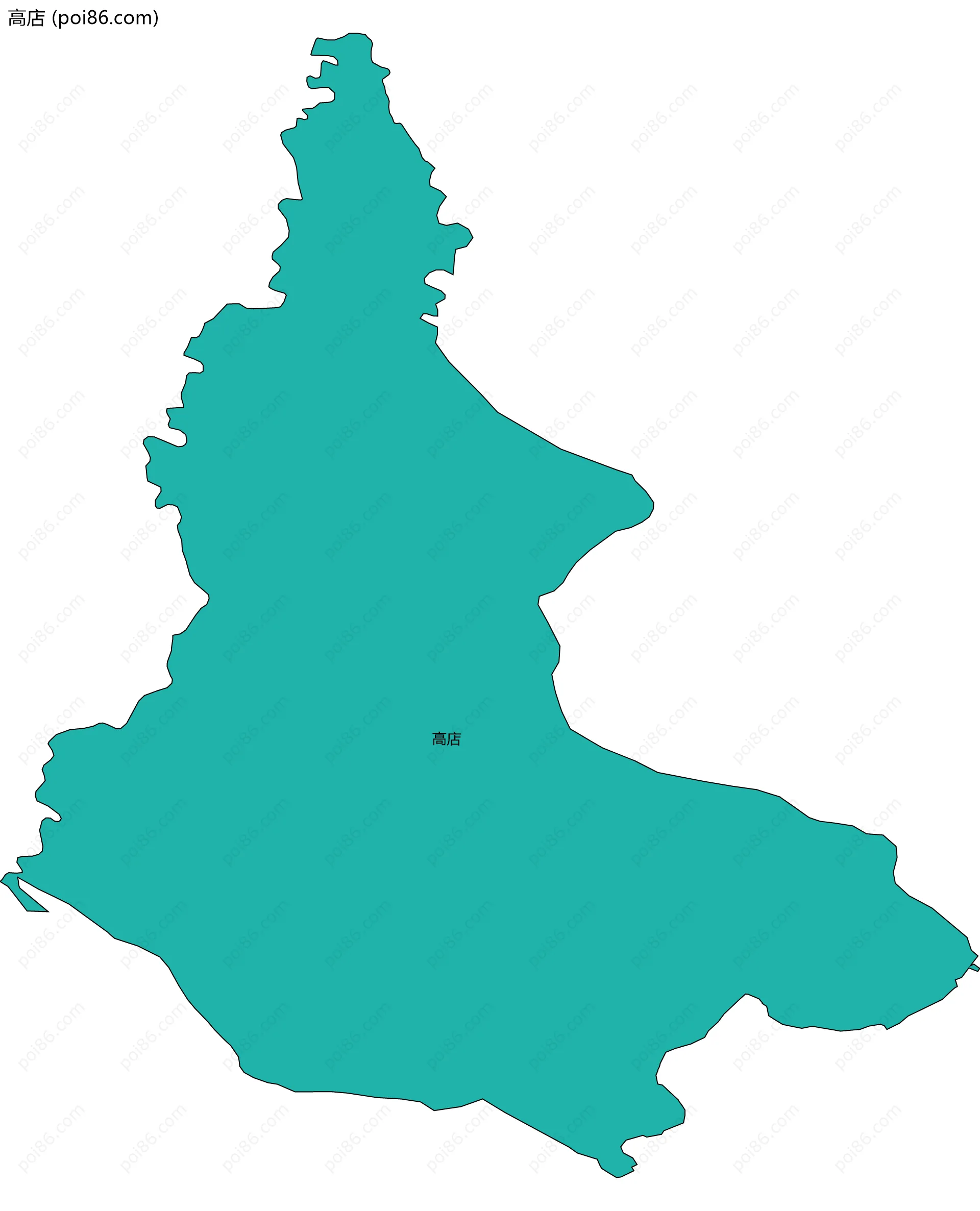 高店边界地图