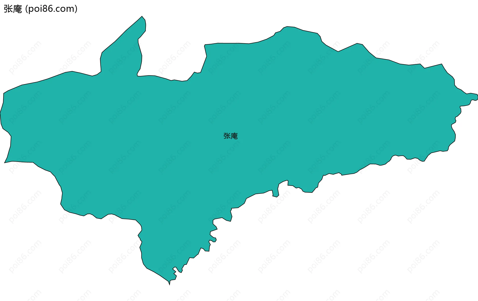 张庵边界地图