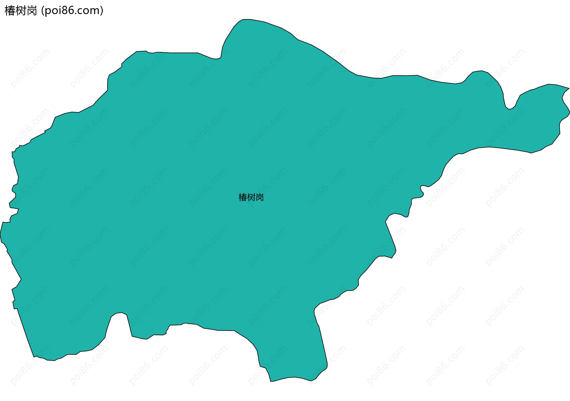 椿树岗边界地图