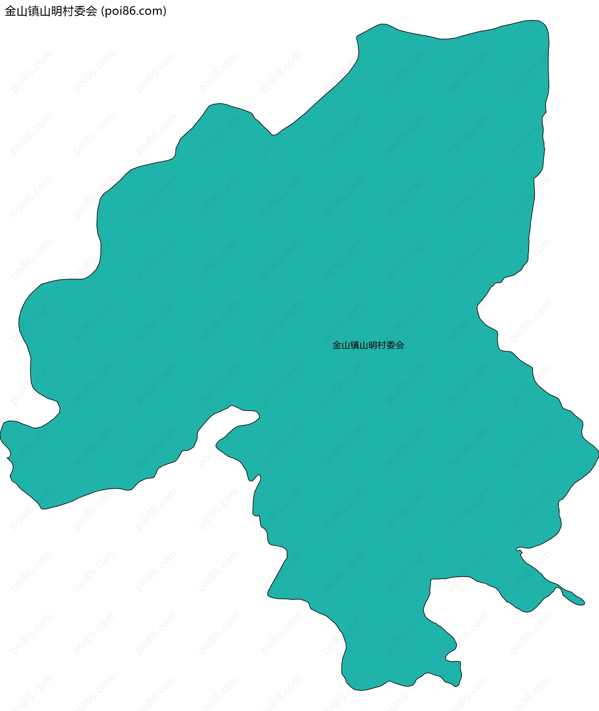 金山镇山明村委会边界地图