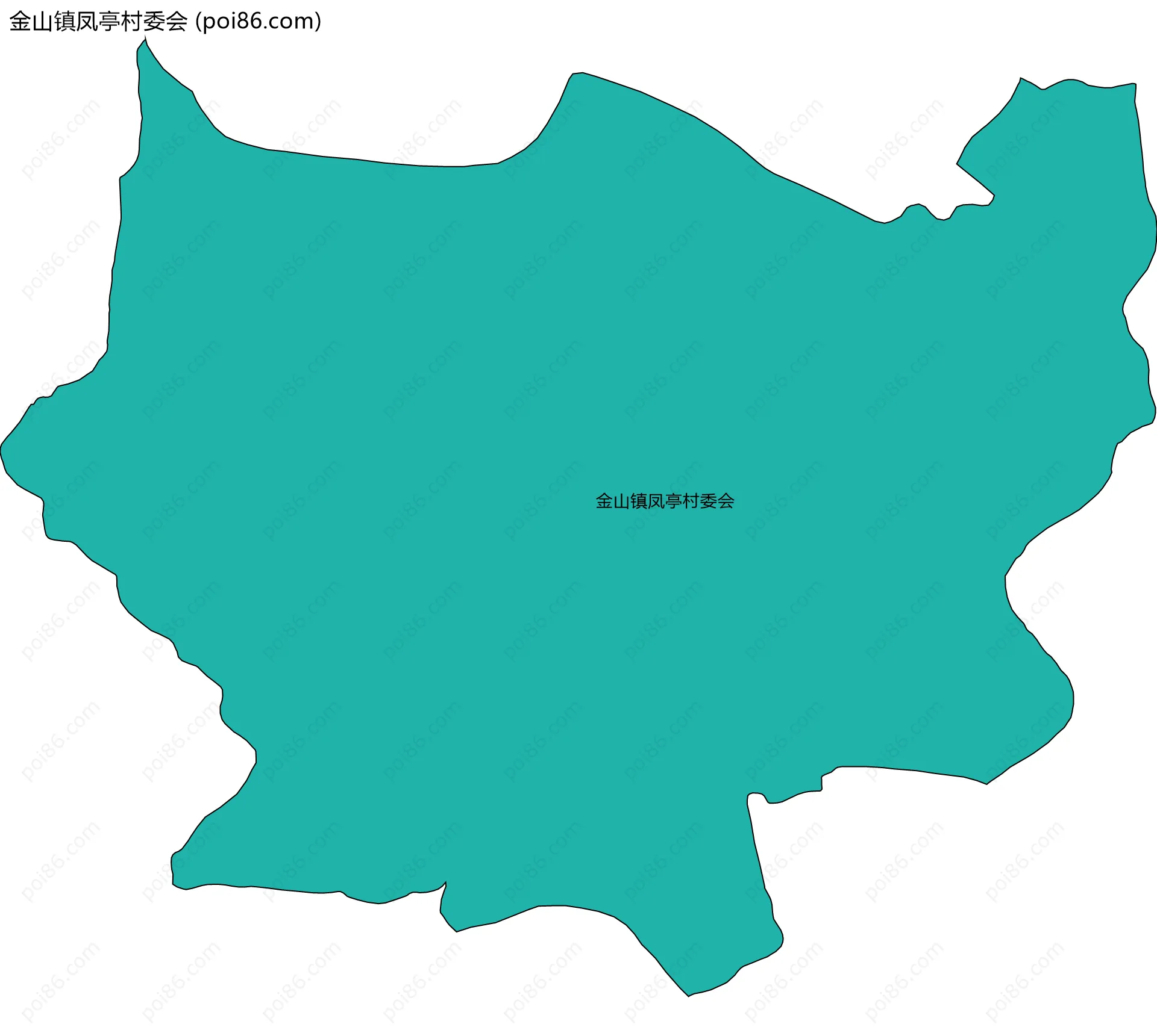 金山镇凤亭村委会边界地图