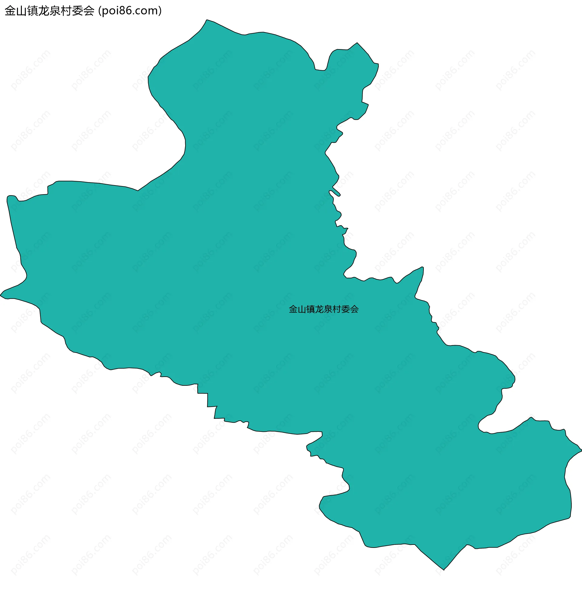 金山镇龙泉村委会边界地图