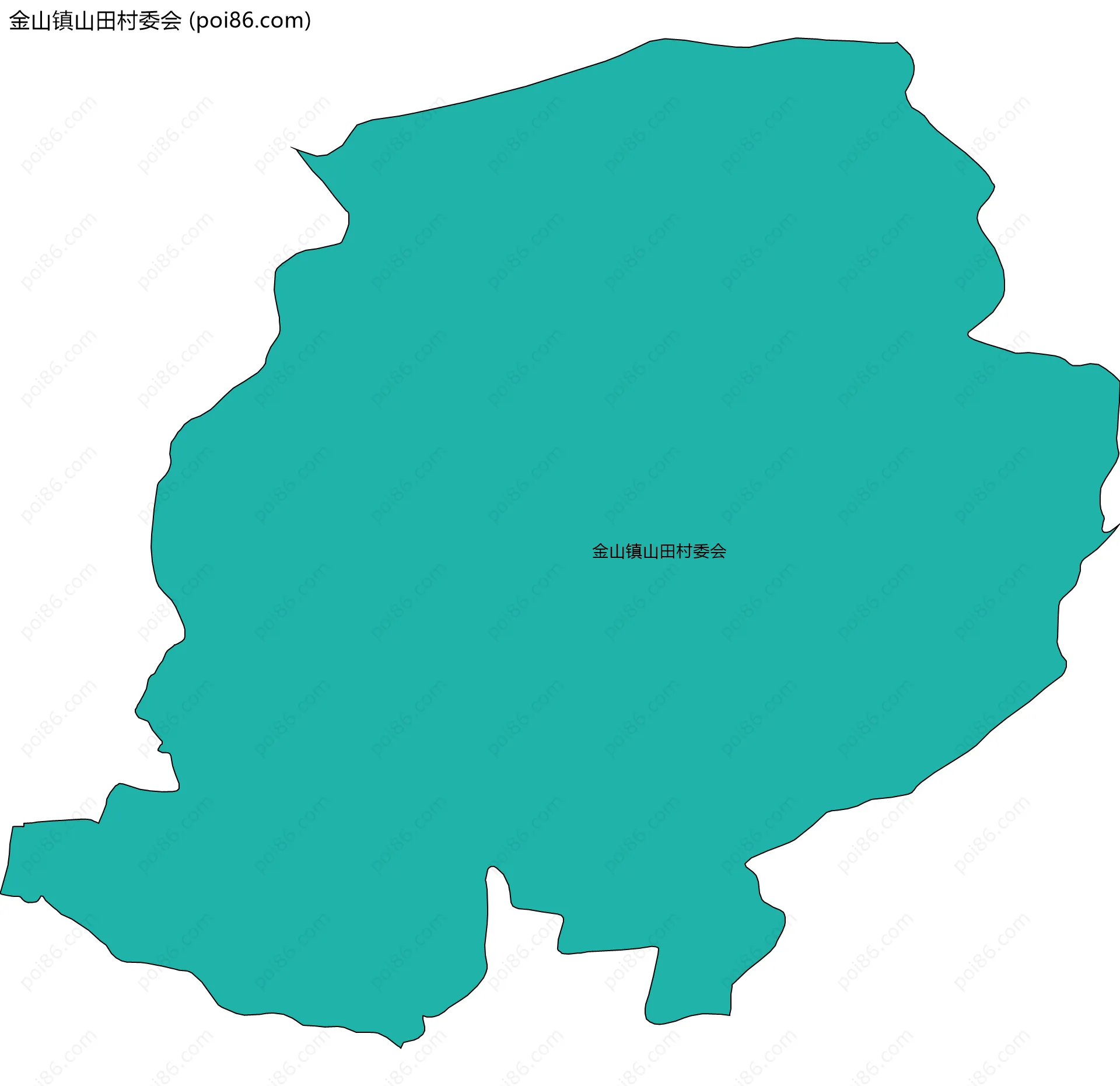金山镇山田村委会边界地图