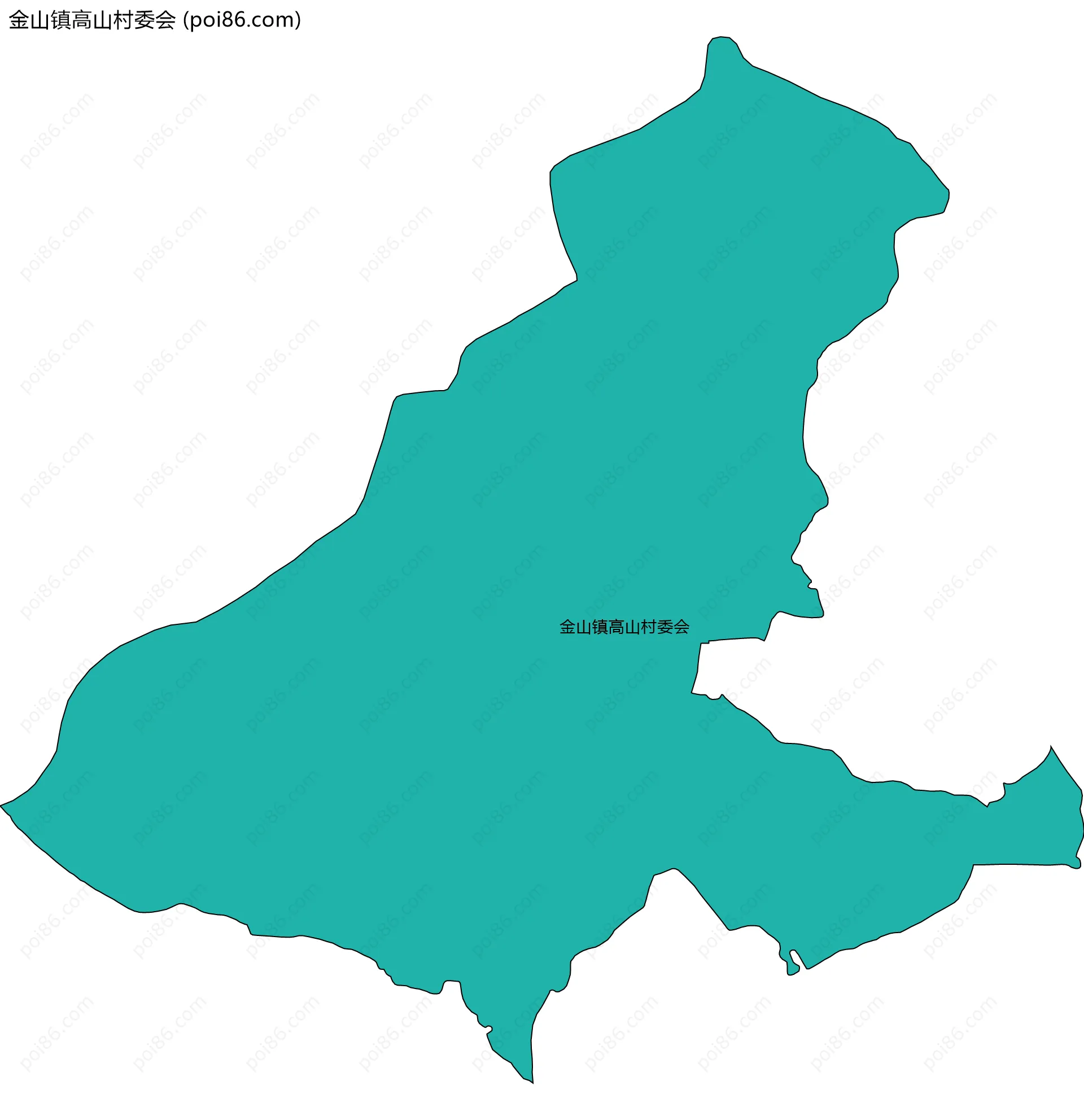 金山镇高山村委会边界地图