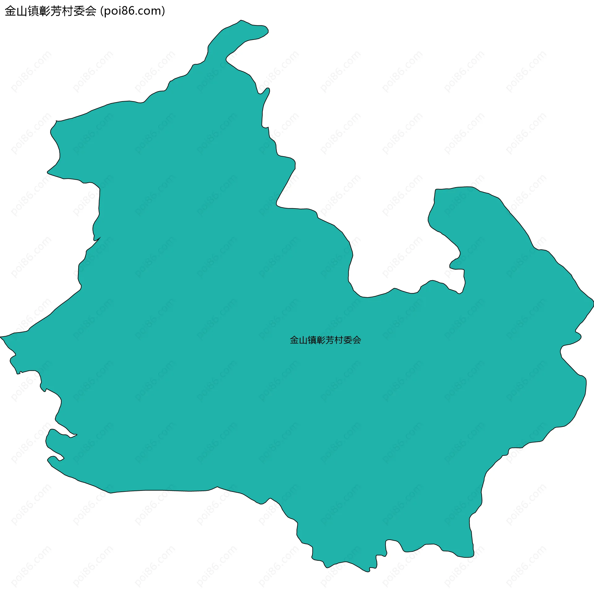 金山镇彰芳村委会边界地图