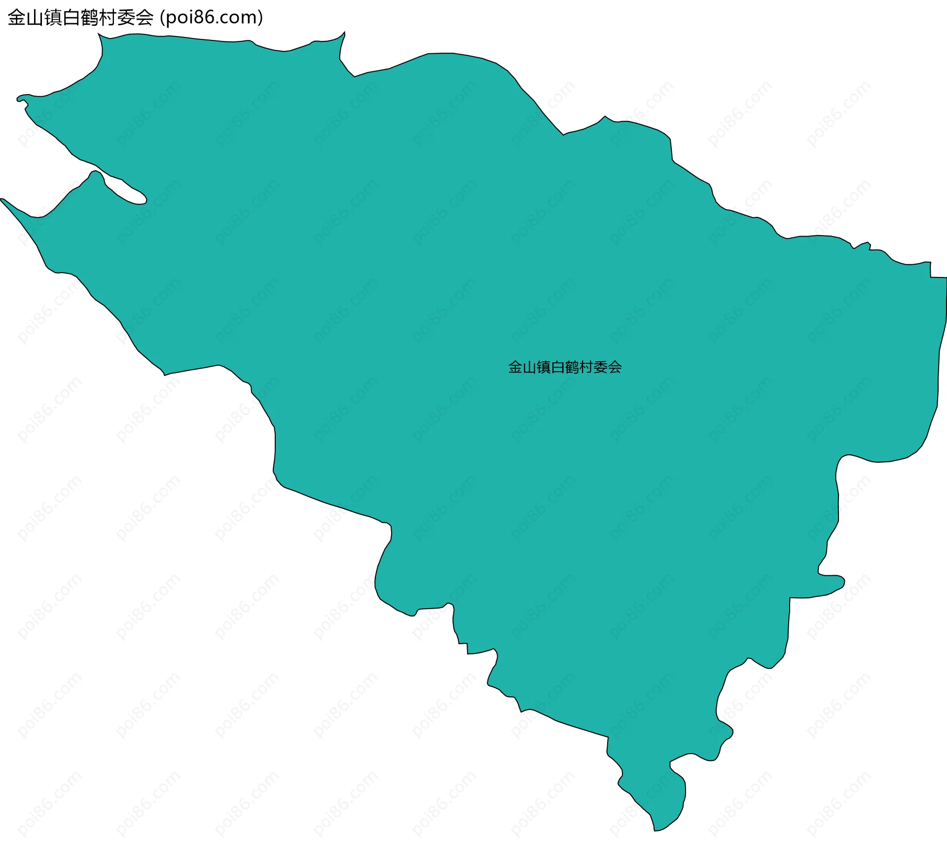 金山镇白鹤村委会边界地图