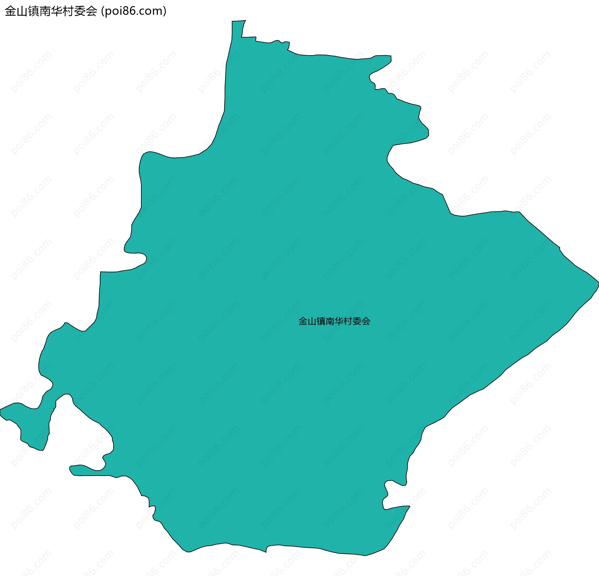 金山镇南华村委会边界地图