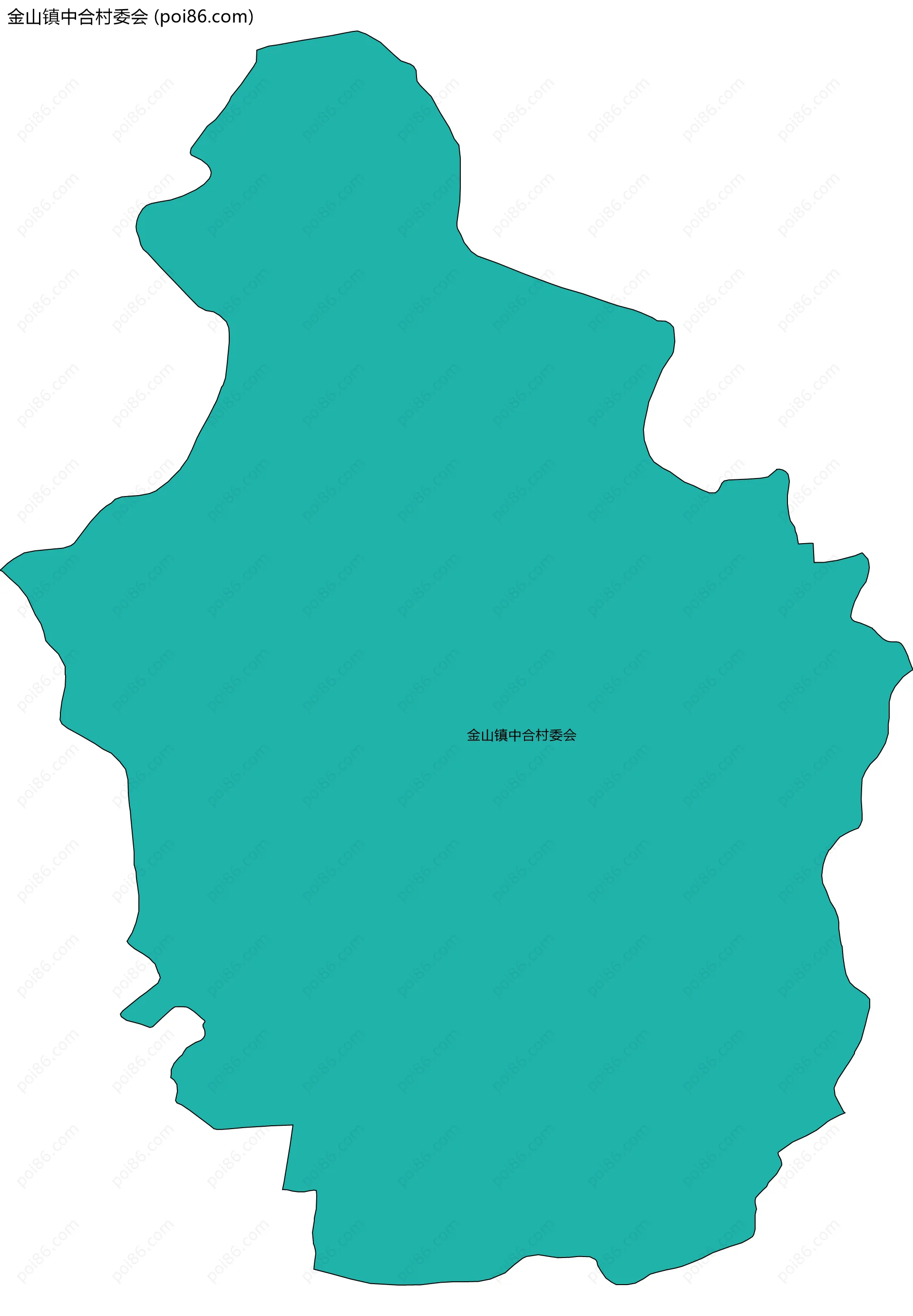 金山镇中合村委会边界地图