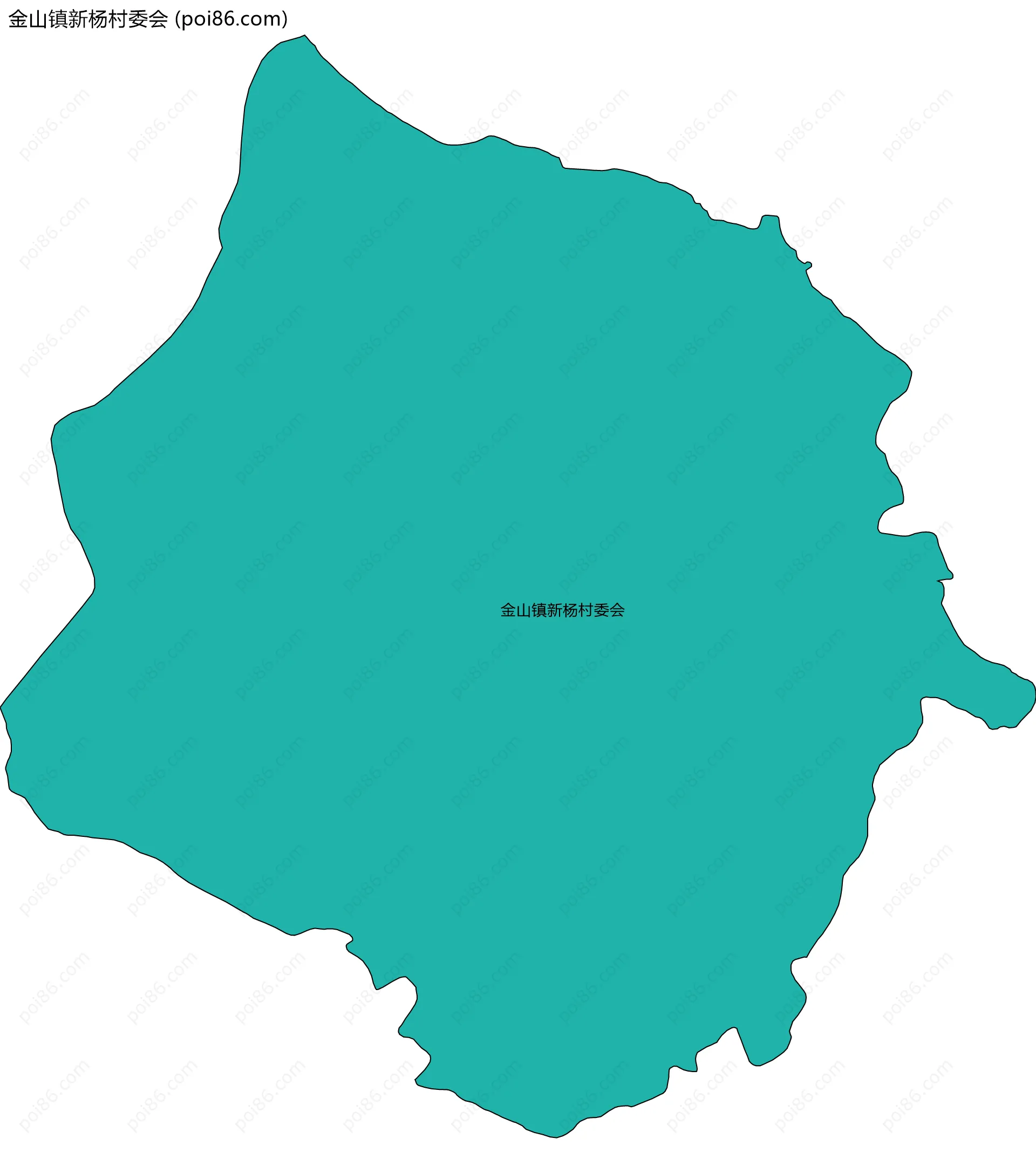 金山镇新杨村委会边界地图