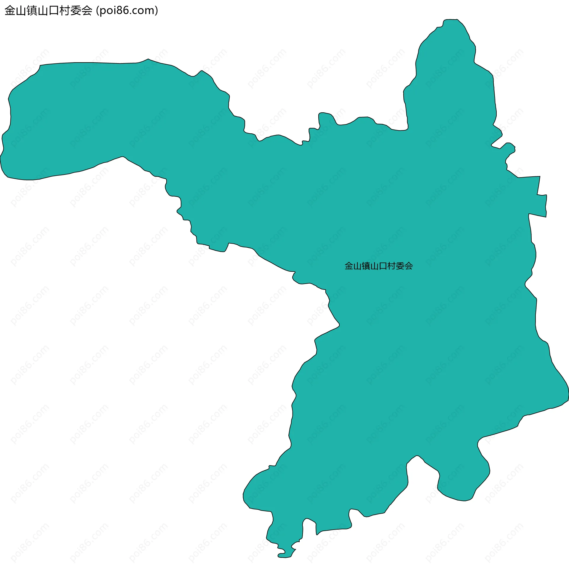 金山镇山口村委会边界地图