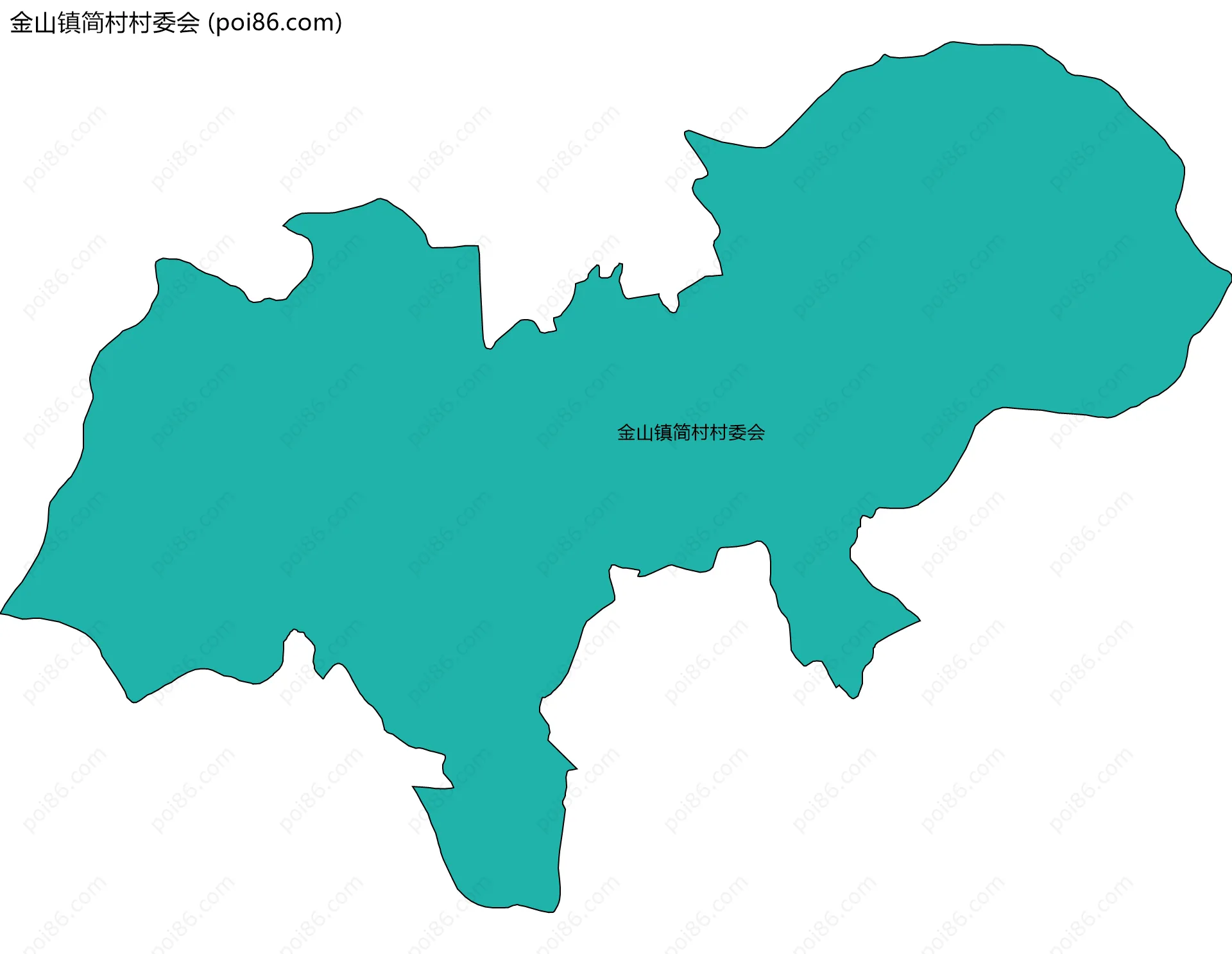 金山镇简村村委会边界地图