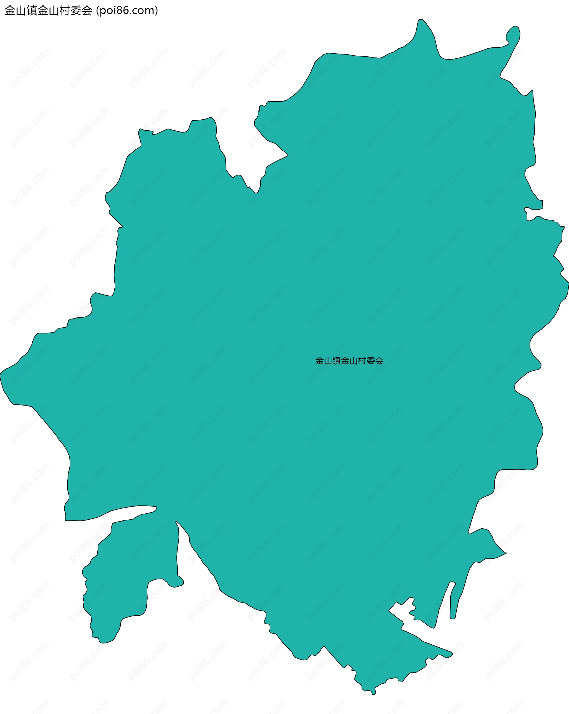 金山镇金山村委会边界地图
