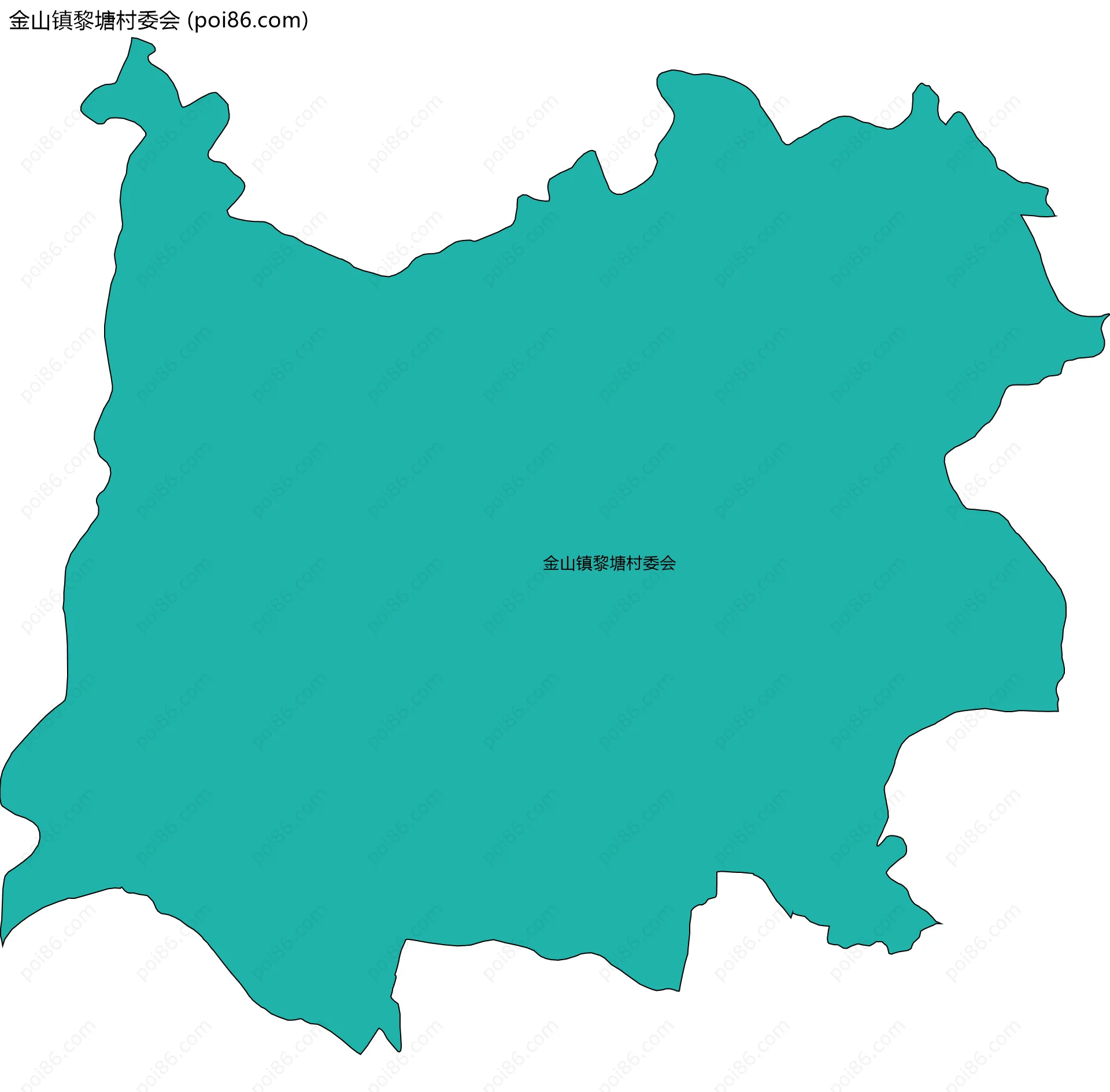 金山镇黎塘村委会边界地图